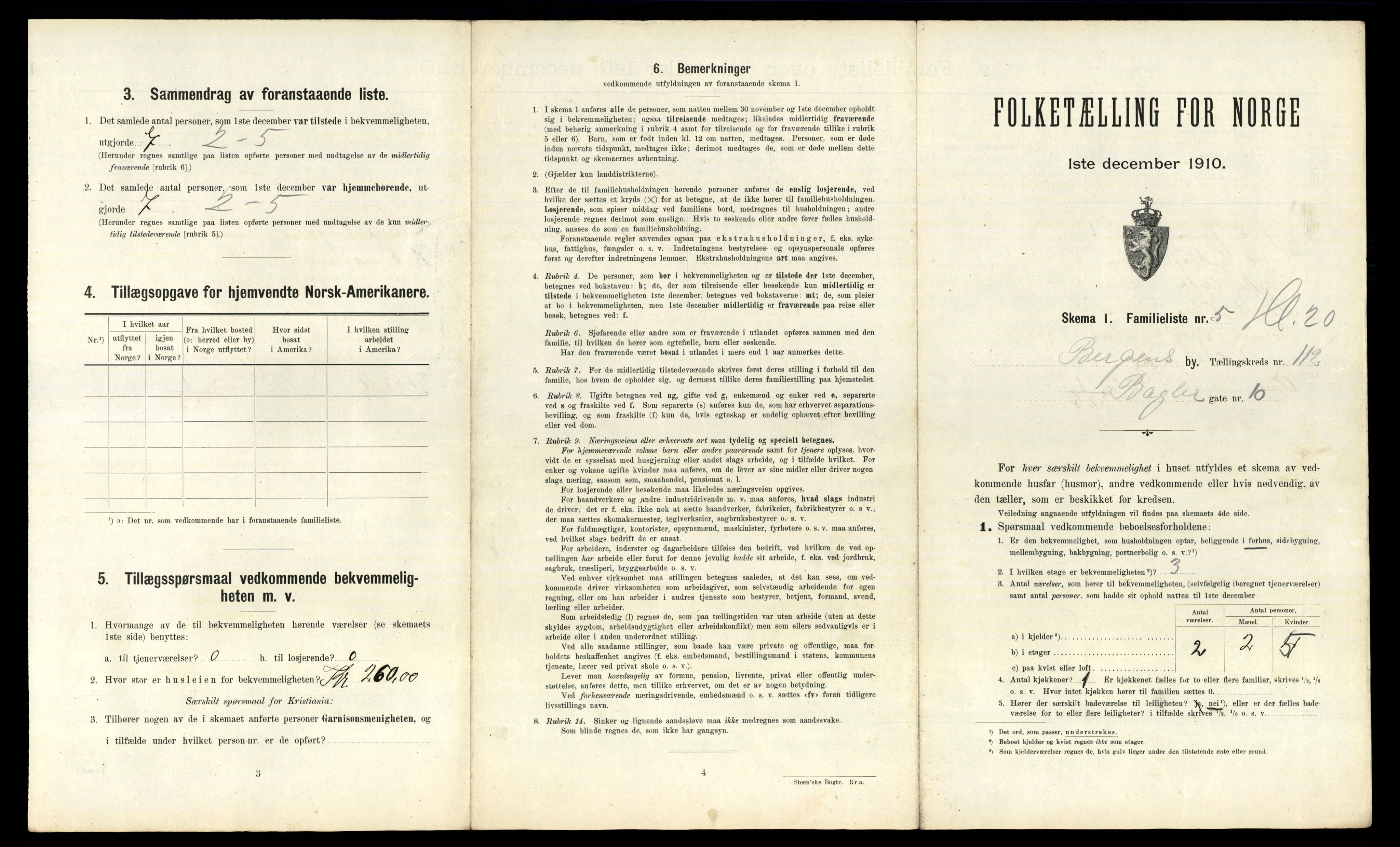 RA, 1910 census for Bergen, 1910, p. 39271