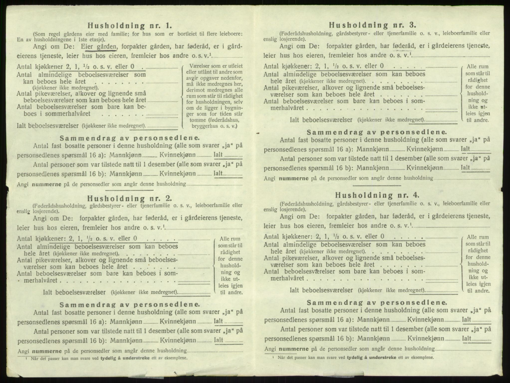 SAB, 1920 census for Vik, 1920, p. 60