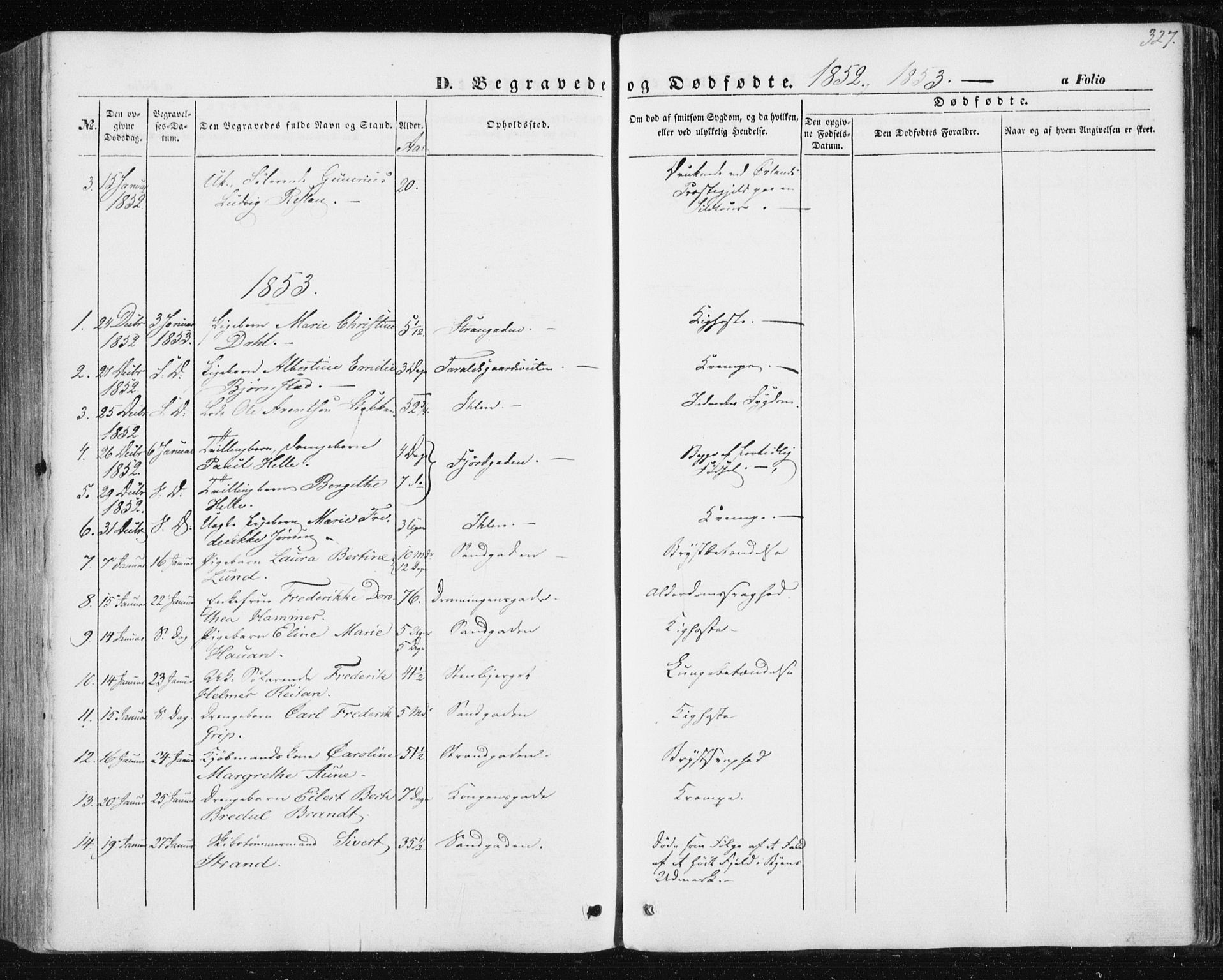 Ministerialprotokoller, klokkerbøker og fødselsregistre - Sør-Trøndelag, AV/SAT-A-1456/602/L0112: Parish register (official) no. 602A10, 1848-1859, p. 327