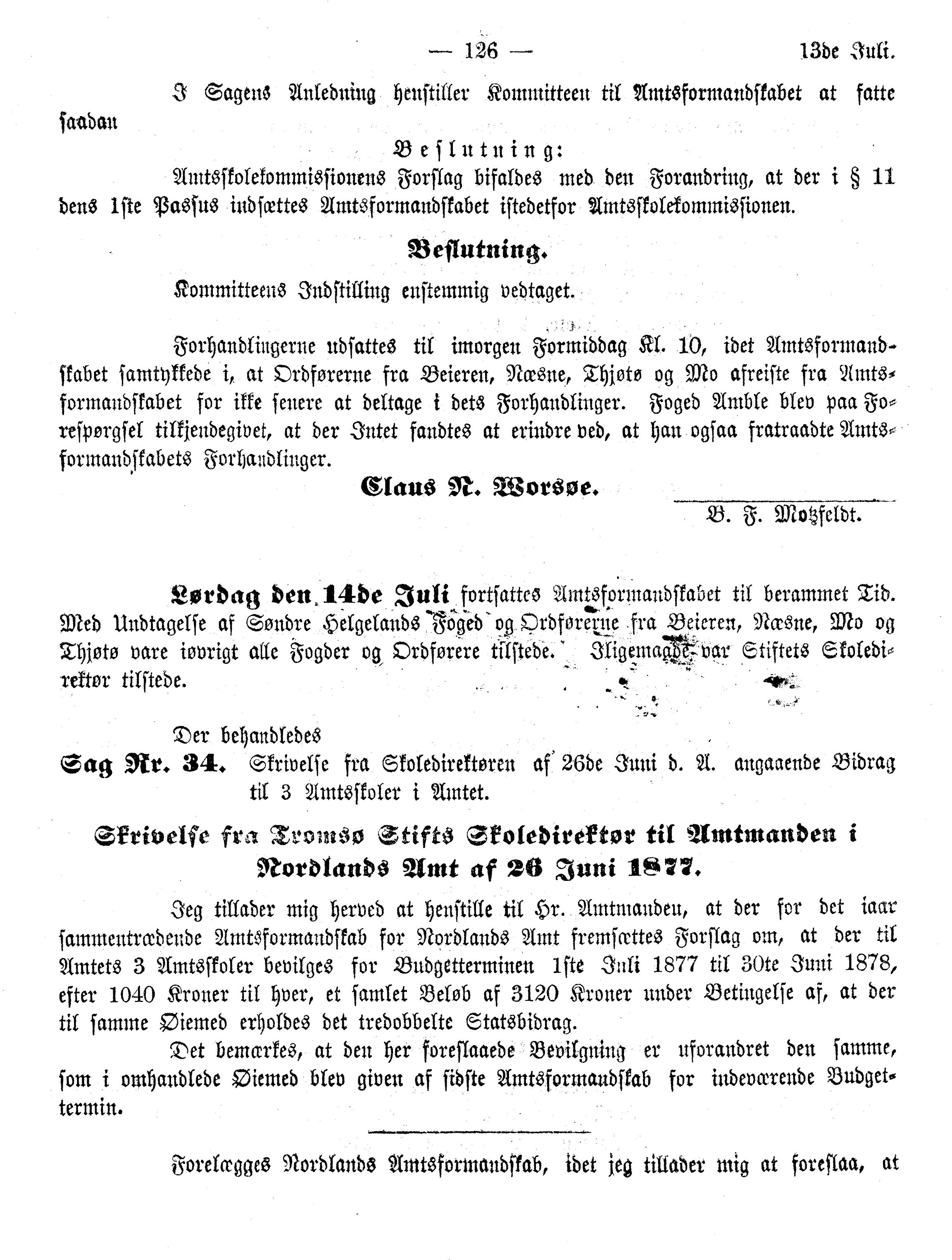 Nordland Fylkeskommune. Fylkestinget, AIN/NFK-17/176/A/Ac/L0010: Fylkestingsforhandlinger 1874-1880, 1874-1880, p. 126