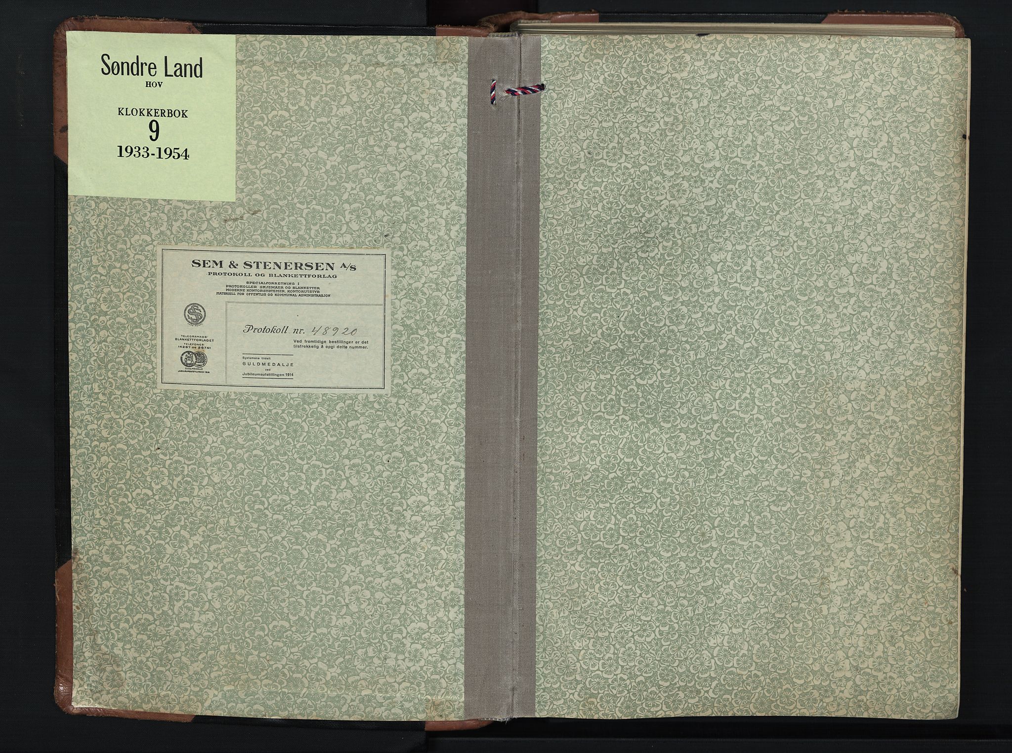 Søndre Land prestekontor, SAH/PREST-122/L/L0009: Parish register (copy) no. 9, 1933-1954