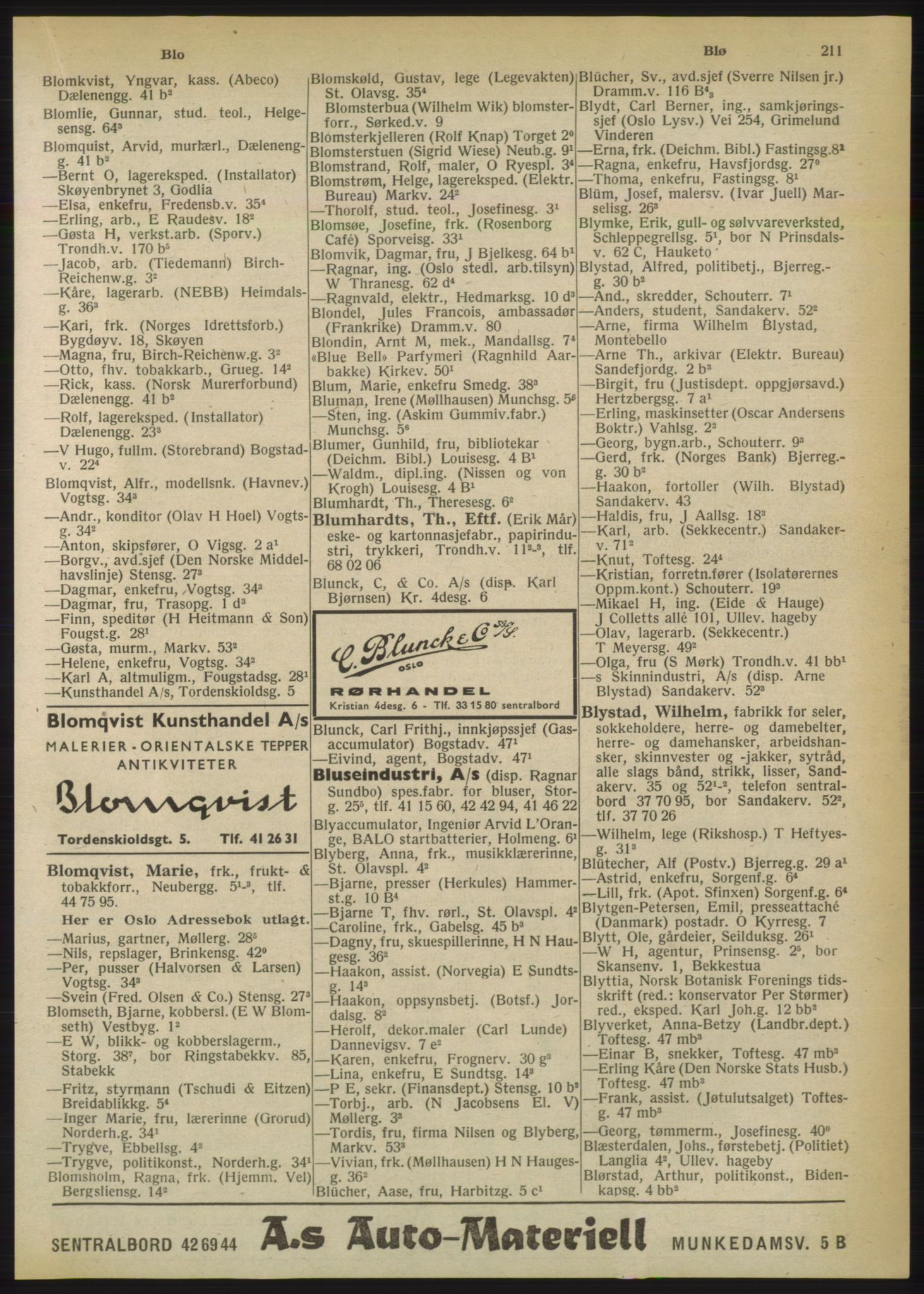 Kristiania/Oslo adressebok, PUBL/-, 1950, p. 211