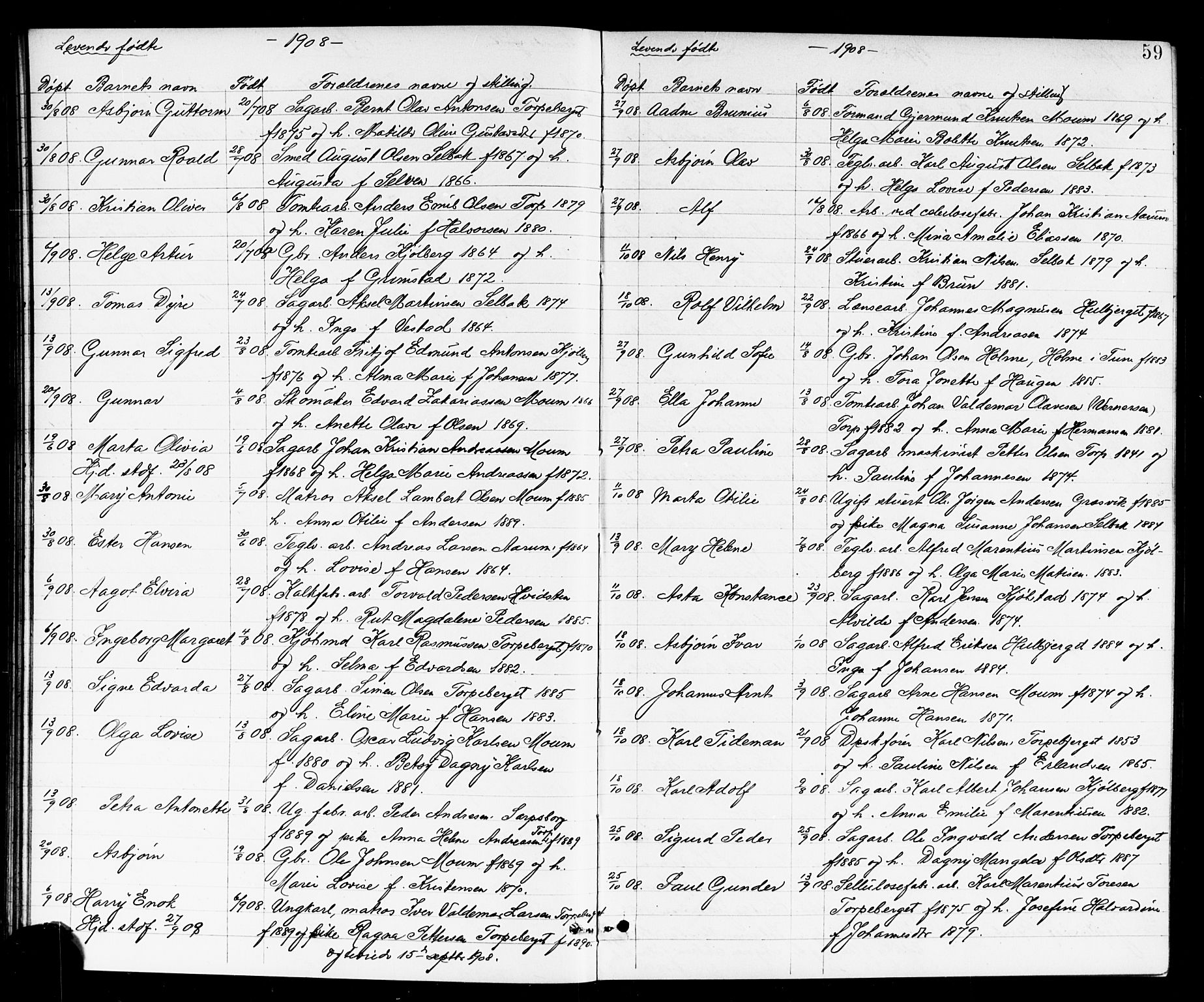 Borge prestekontor Kirkebøker, SAO/A-10903/G/Ga/L0002: Parish register (copy) no. I 2, 1875-1923, p. 59