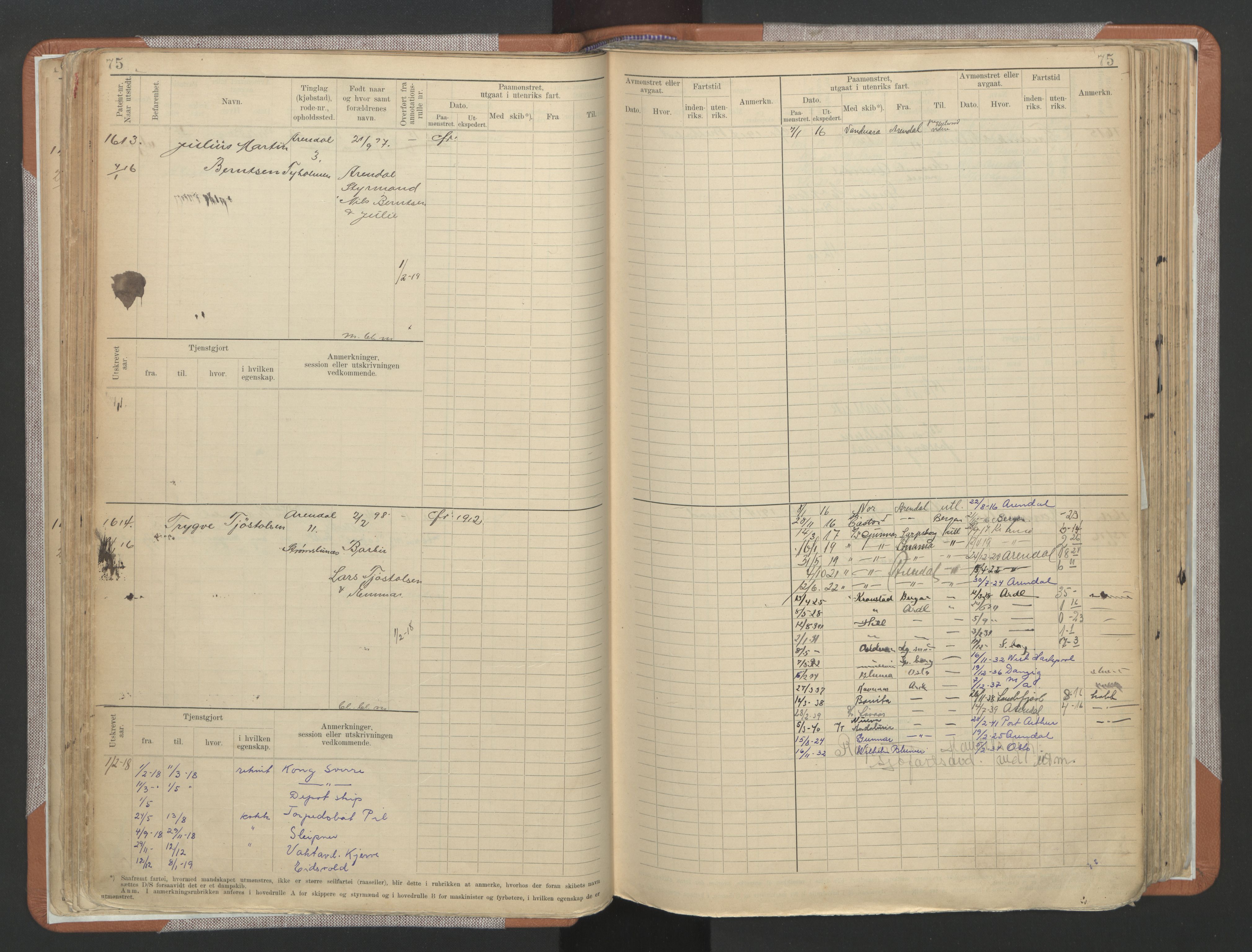 Arendal mønstringskrets, AV/SAK-2031-0012/F/Fb/L0022: Hovedrulle A nr 1466-2242, S-20, 1914-1930, p. 80