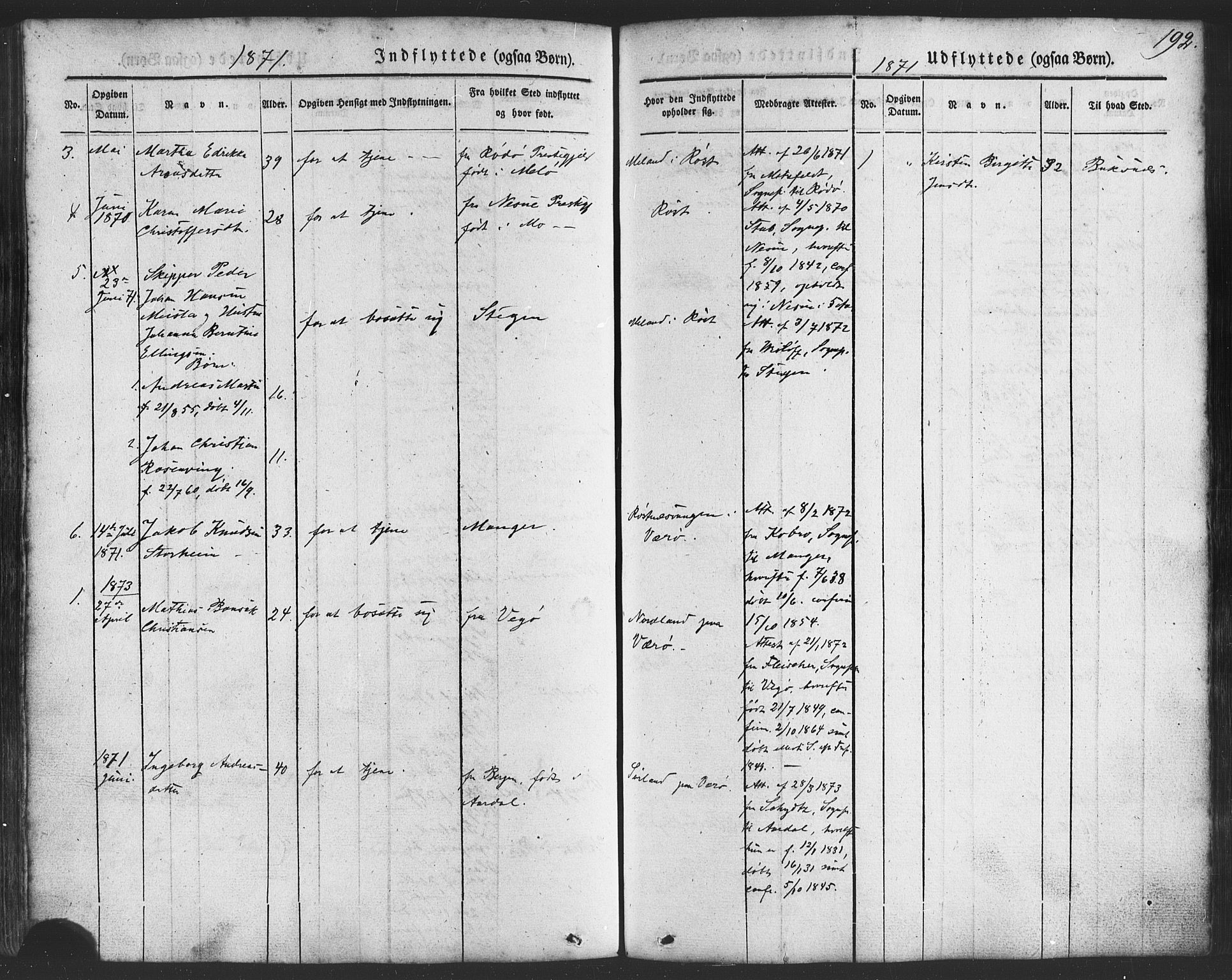 Ministerialprotokoller, klokkerbøker og fødselsregistre - Nordland, SAT/A-1459/807/L0121: Parish register (official) no. 807A04, 1846-1879, p. 192