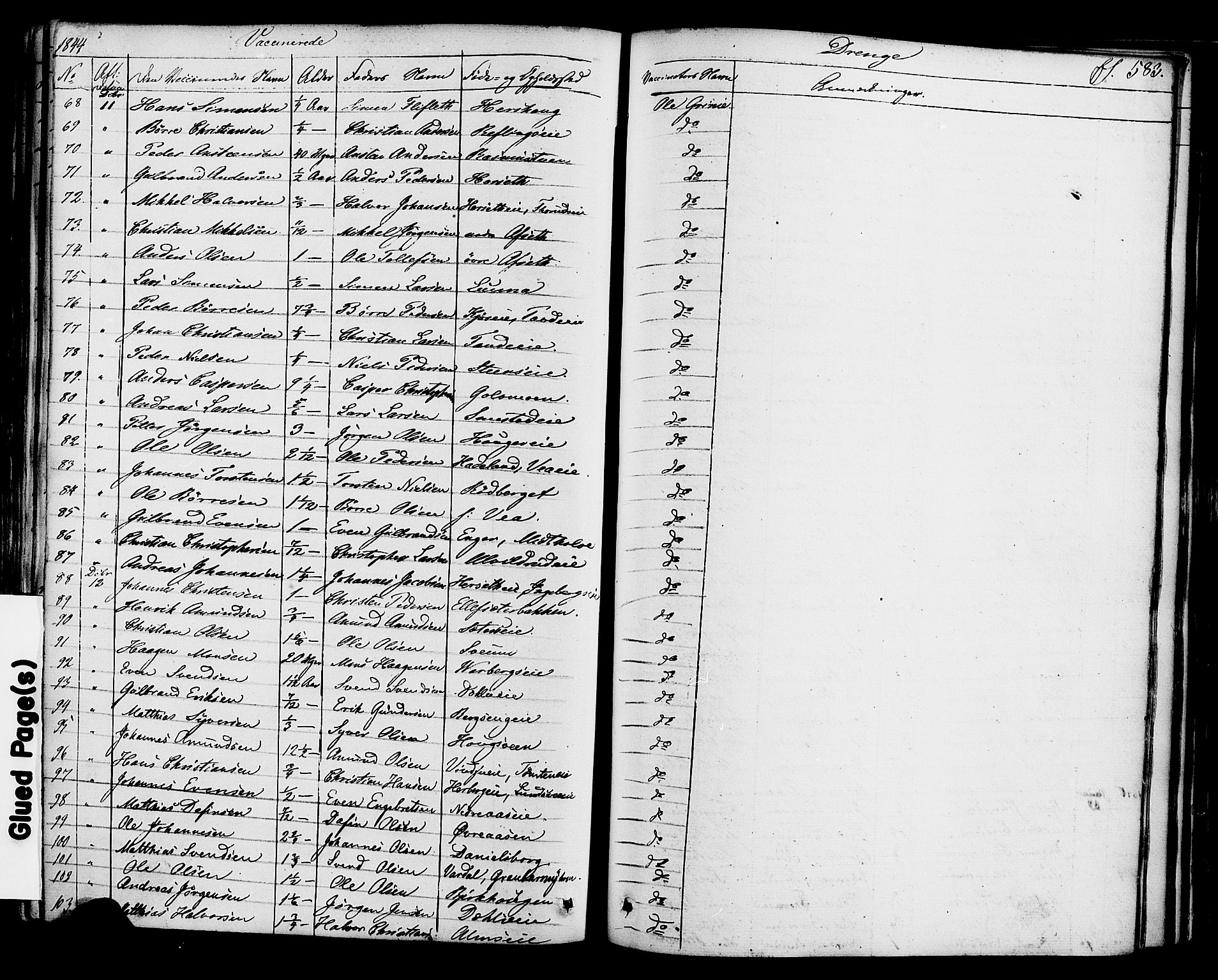 Ringsaker prestekontor, AV/SAH-PREST-014/K/Ka/L0008: Parish register (official) no. 8, 1837-1850, p. 583