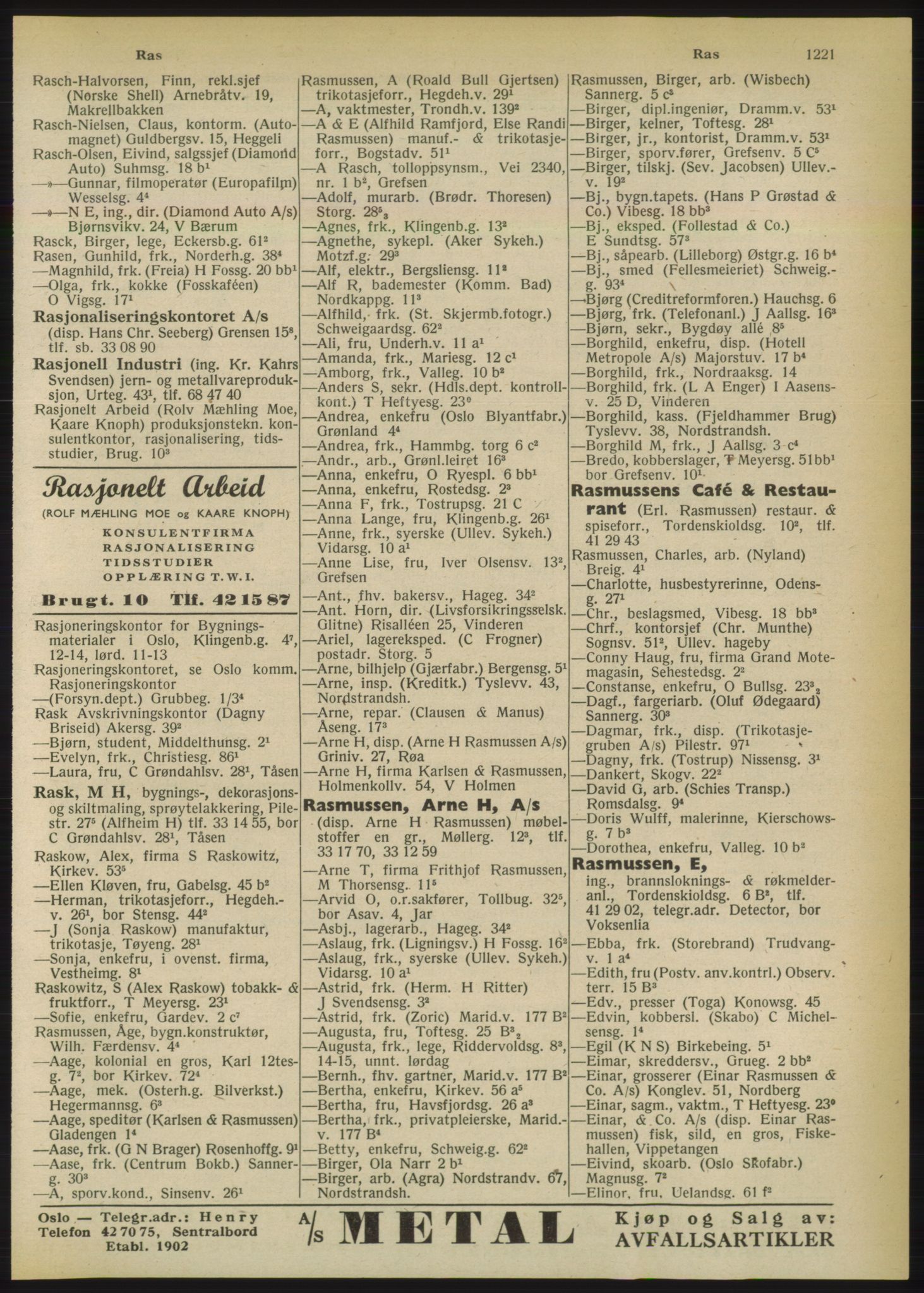 Kristiania/Oslo adressebok, PUBL/-, 1950, p. 1221