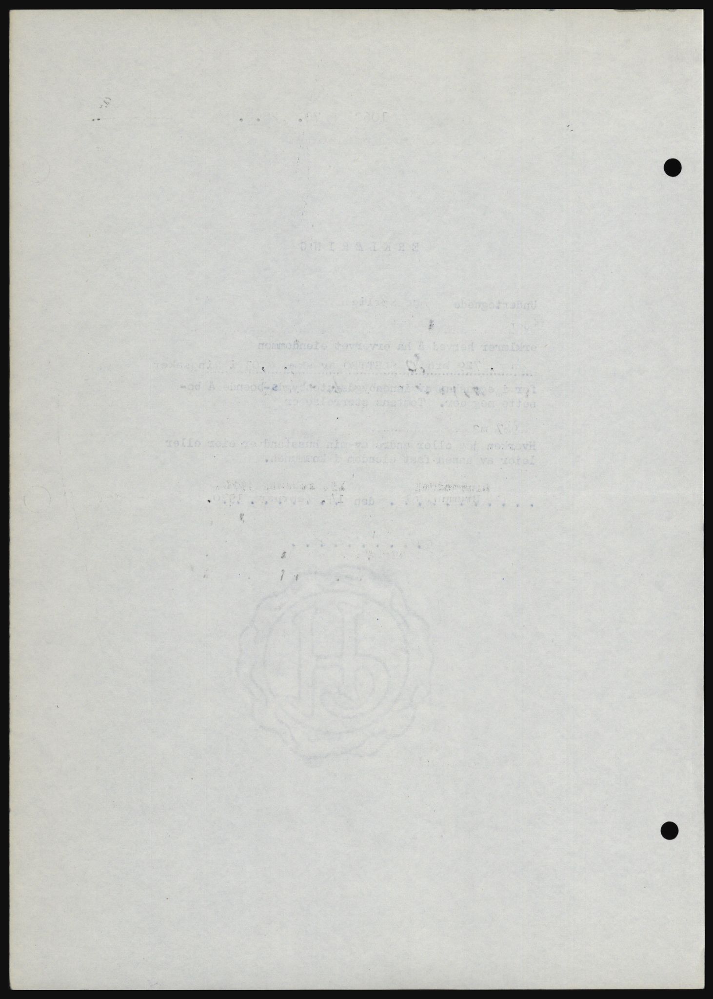 Nord-Hedmark sorenskriveri, SAH/TING-012/H/Hc/L0033: Mortgage book no. 33, 1970-1970, Diary no: : 1062/1970