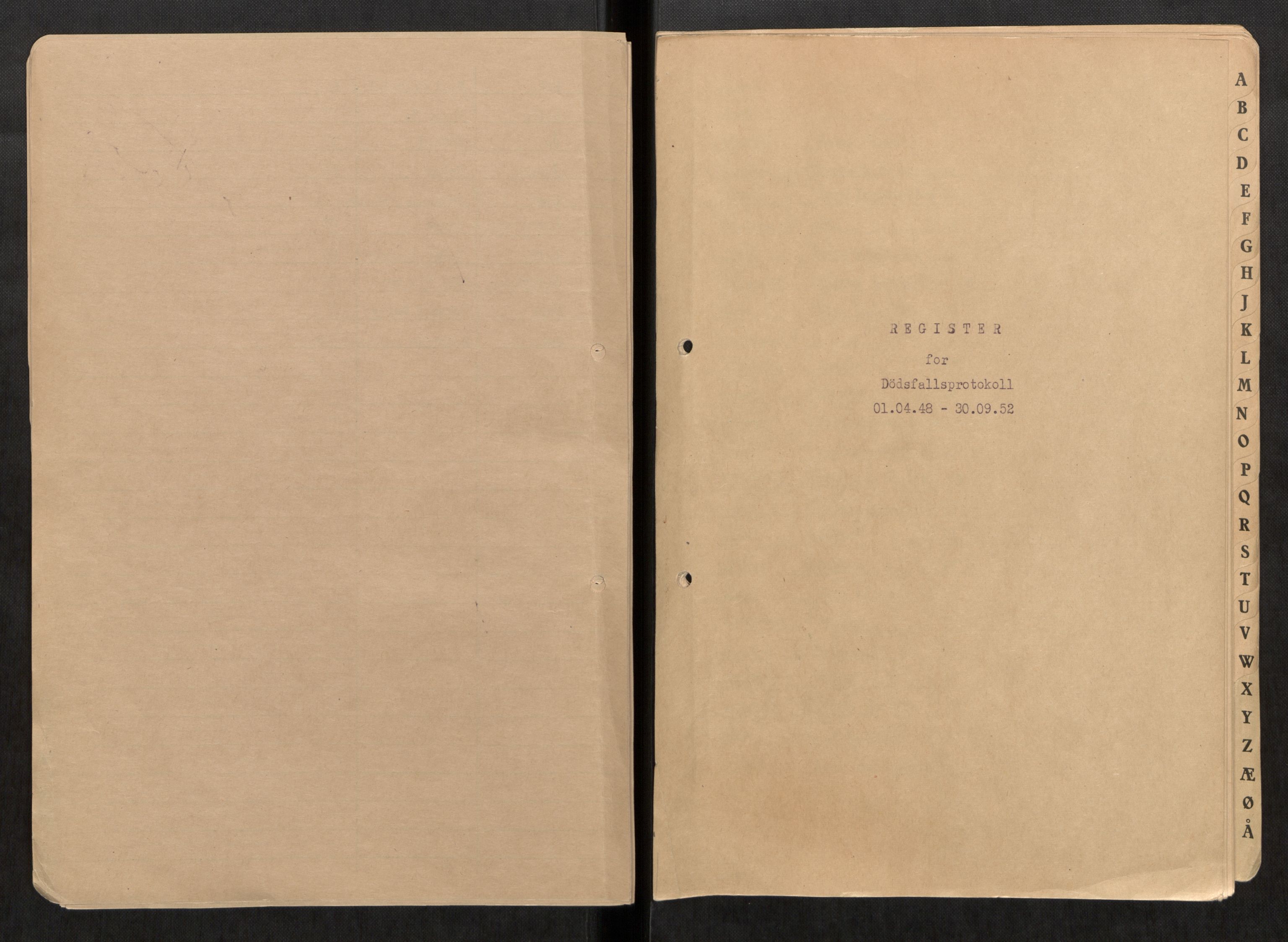 Selbu lensmannskontor, AV/SAT-A-1081/2/G/Ga/L0009: Register over dødsfallsprotokoller , 1911-1962