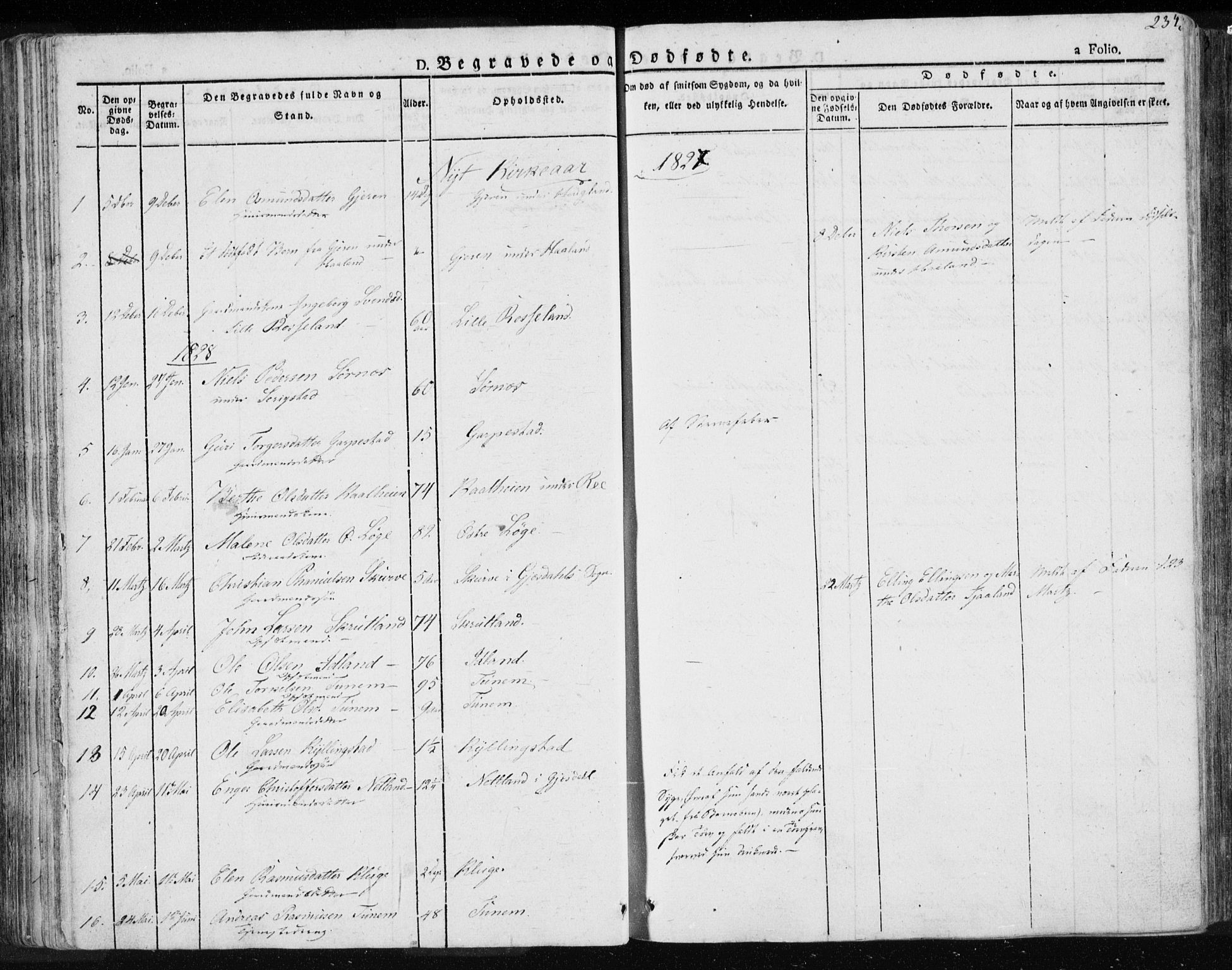 Lye sokneprestkontor, AV/SAST-A-101794/001/30BA/L0004: Parish register (official) no. A 4, 1826-1841, p. 234