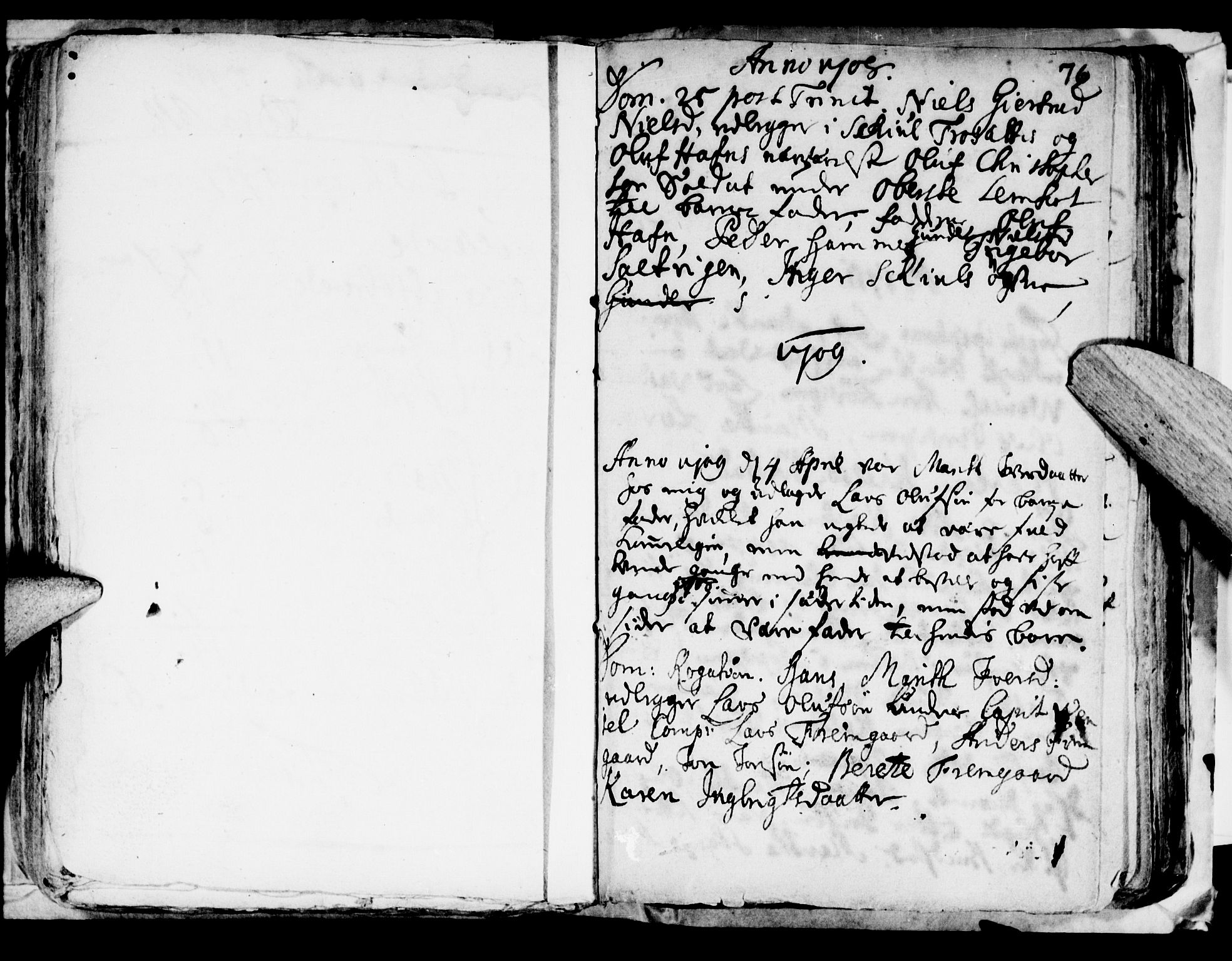 Ministerialprotokoller, klokkerbøker og fødselsregistre - Nord-Trøndelag, SAT/A-1458/722/L0214: Parish register (official) no. 722A01, 1692-1718, p. 76