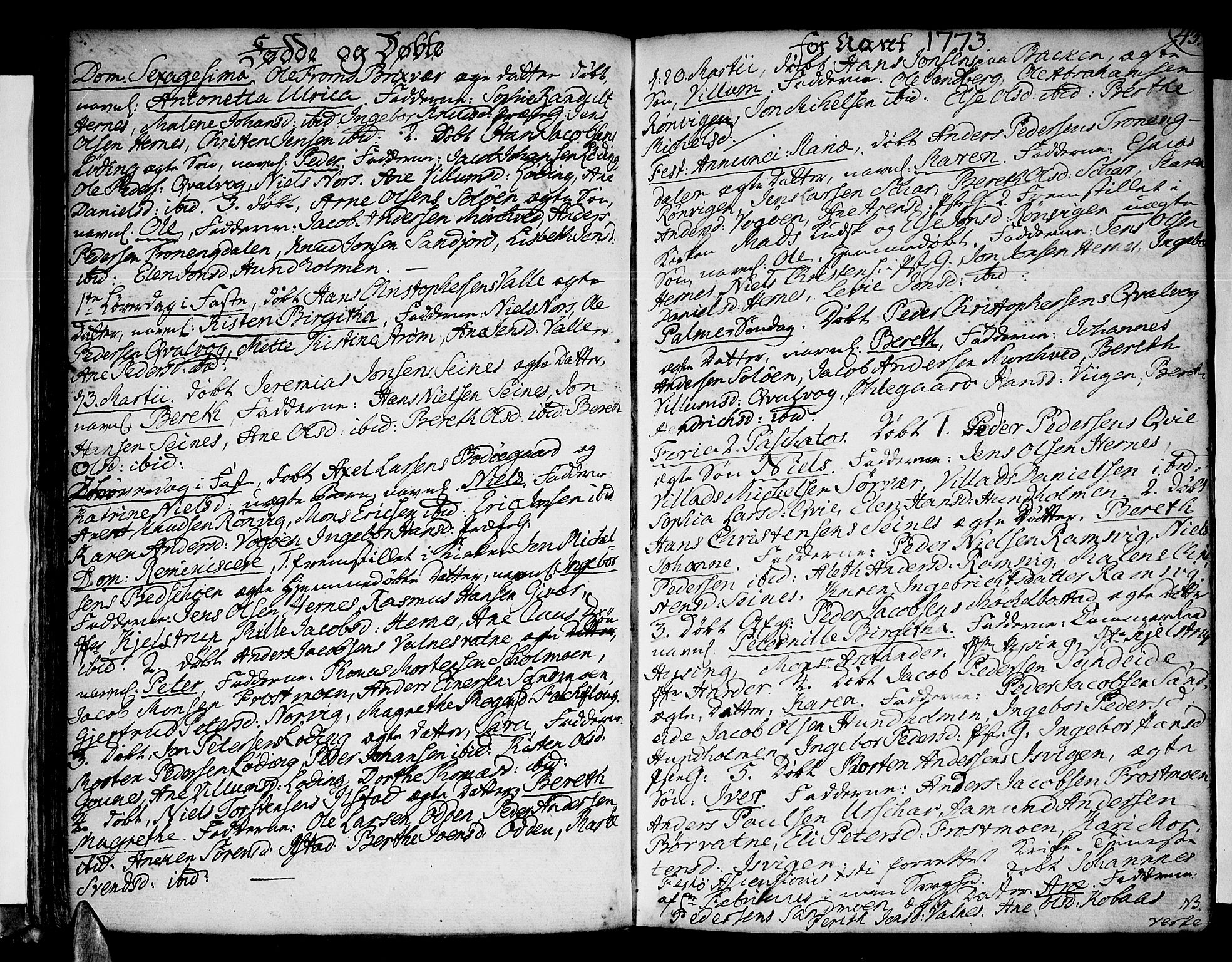 Ministerialprotokoller, klokkerbøker og fødselsregistre - Nordland, SAT/A-1459/801/L0003: Parish register (official) no. 801A03, 1762-1795, p. 43