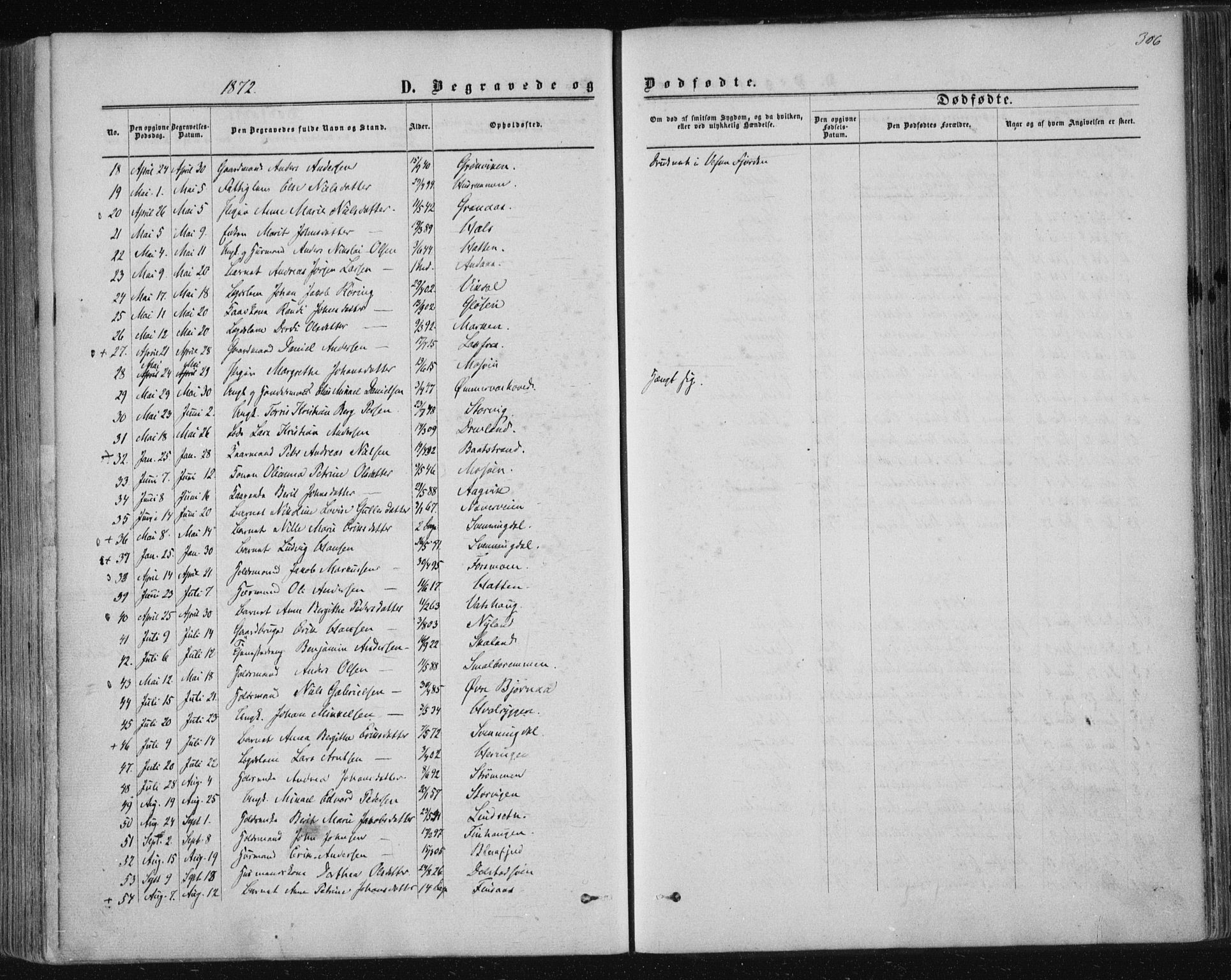 Ministerialprotokoller, klokkerbøker og fødselsregistre - Nordland, SAT/A-1459/820/L0294: Parish register (official) no. 820A15, 1866-1879, p. 306
