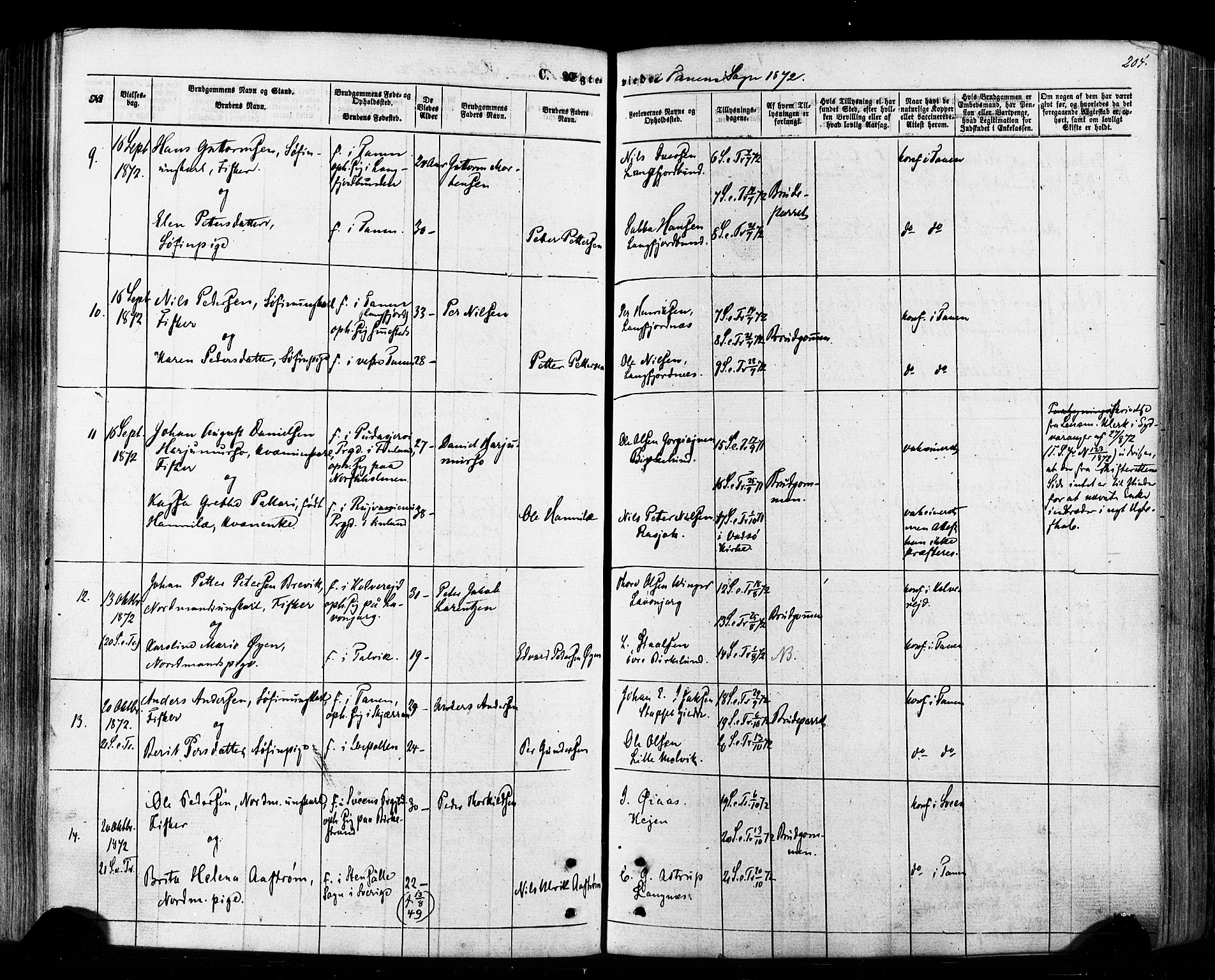 Tana sokneprestkontor, AV/SATØ-S-1334/H/Ha/L0002kirke: Parish register (official) no. 2 /1, 1861-1877, p. 204