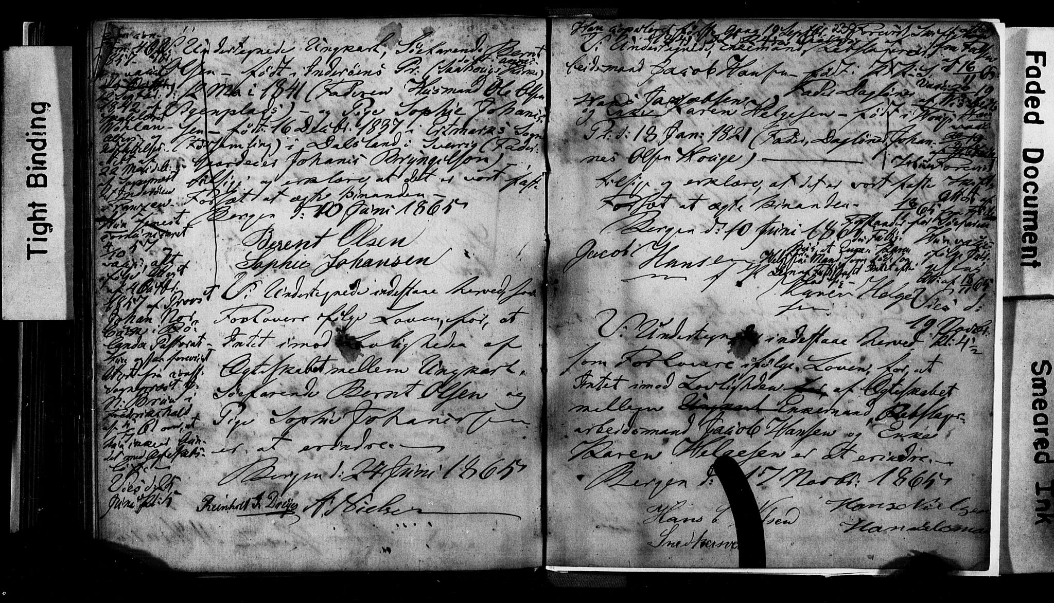 Korskirken sokneprestembete, AV/SAB-A-76101: Best man's statements no. II.5.2, 1859-1865, p. 230