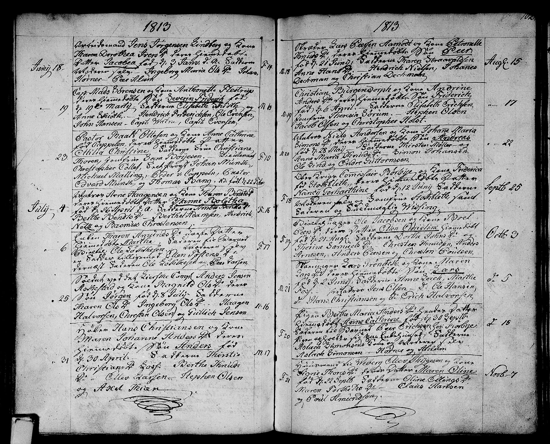 Strømsø kirkebøker, SAKO/A-246/F/Fa/L0010: Parish register (official) no. I 10, 1792-1822, p. 102