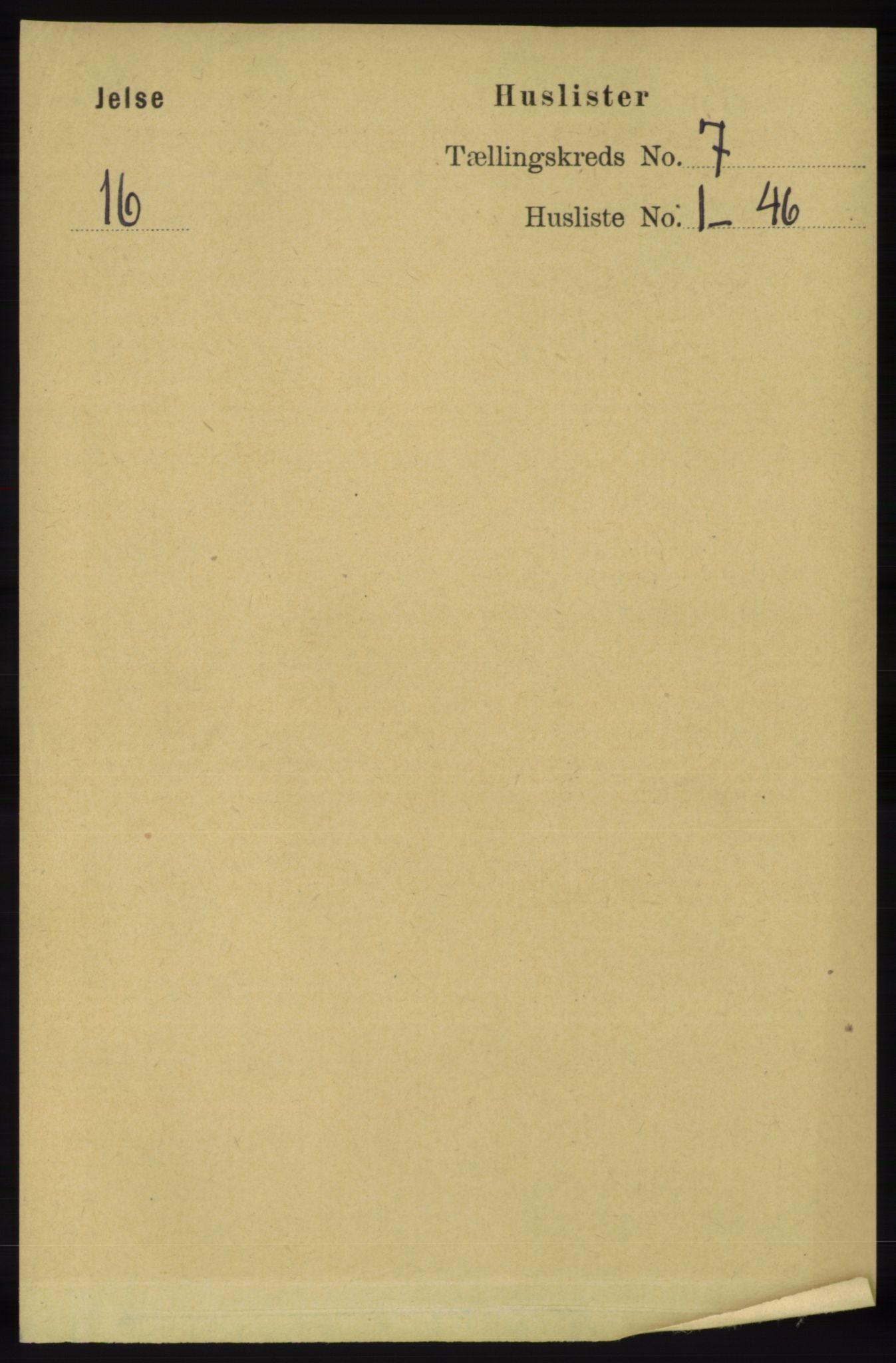 RA, 1891 census for 1138 Jelsa, 1891, p. 1495