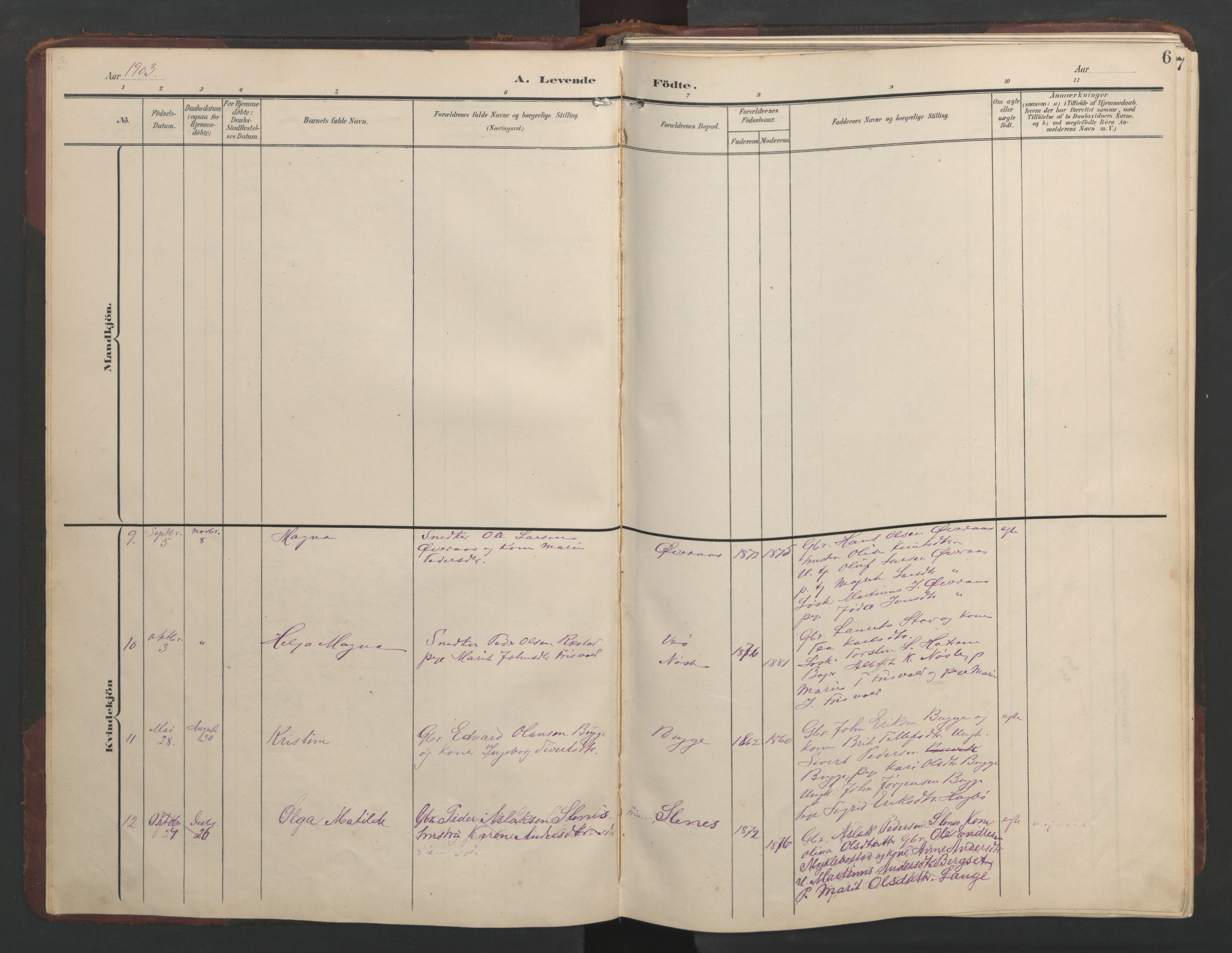 Ministerialprotokoller, klokkerbøker og fødselsregistre - Møre og Romsdal, AV/SAT-A-1454/552/L0639: Parish register (copy) no. 552C02, 1903-1960, p. 6