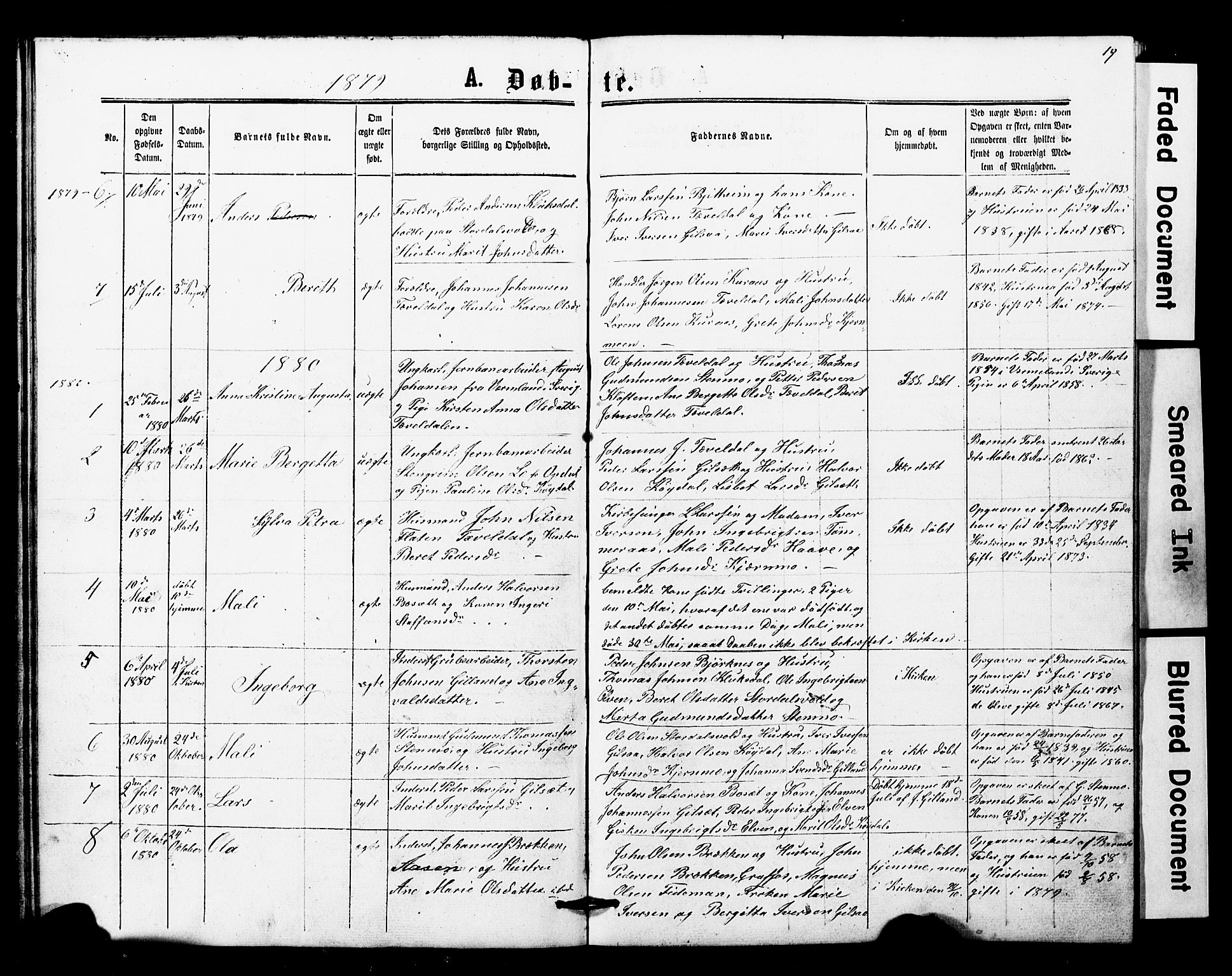 Ministerialprotokoller, klokkerbøker og fødselsregistre - Nord-Trøndelag, AV/SAT-A-1458/707/L0052: Parish register (copy) no. 707C01, 1864-1897, p. 19