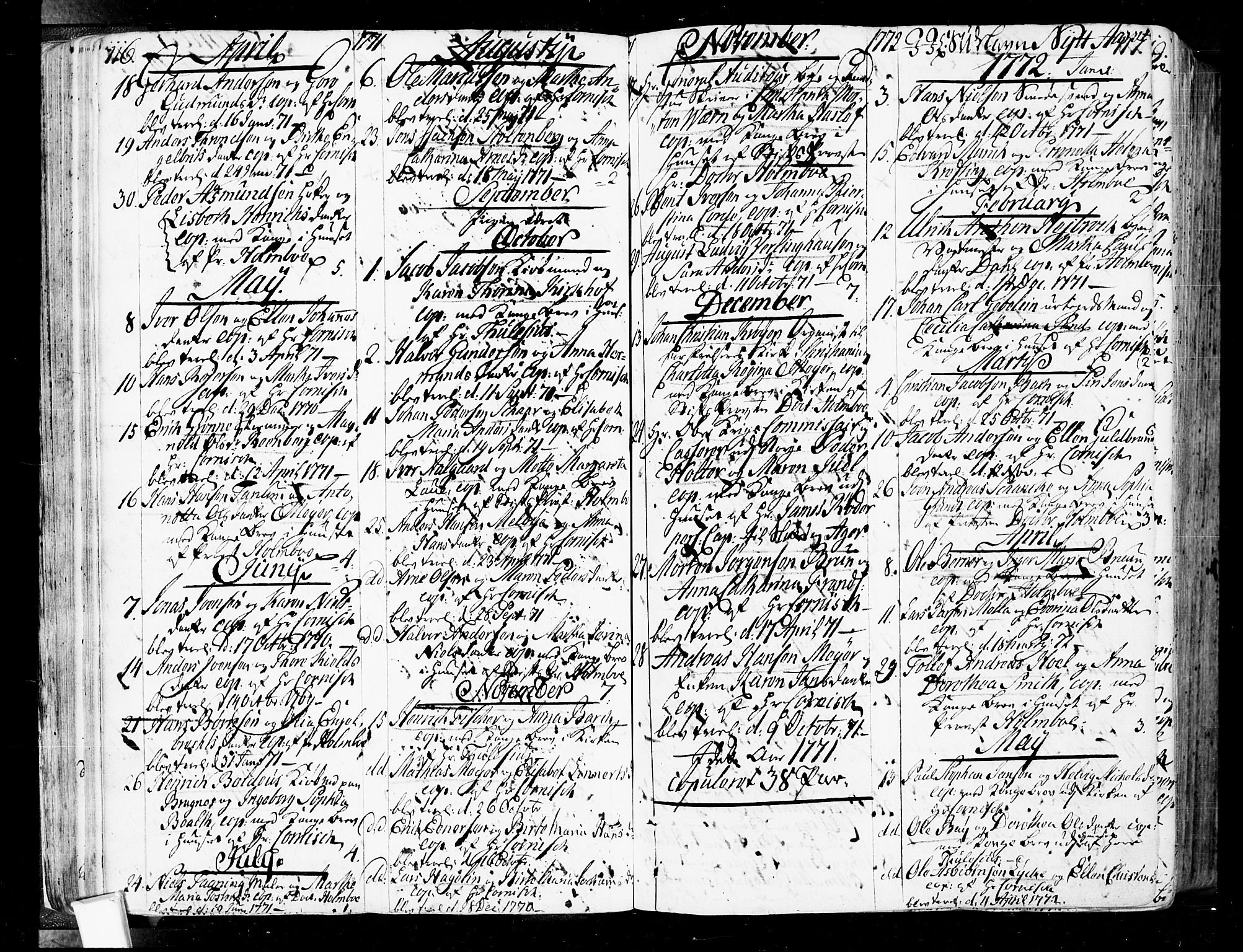 Oslo domkirke Kirkebøker, SAO/A-10752/F/Fa/L0004: Parish register (official) no. 4, 1743-1786, p. 116-117