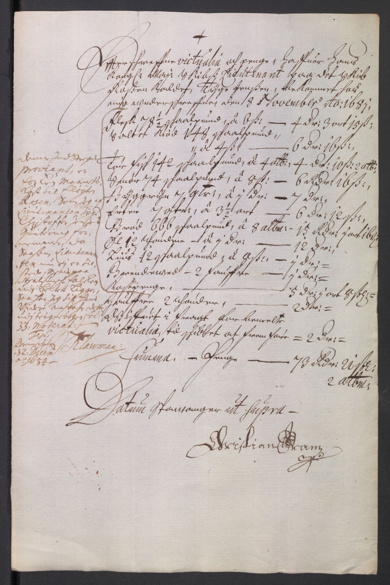 Rentekammeret inntil 1814, Reviderte regnskaper, Byregnskaper, RA/EA-4066/R/Ro/L0301: [O3] Kontribusjonsregnskap, 1679-1684, p. 307