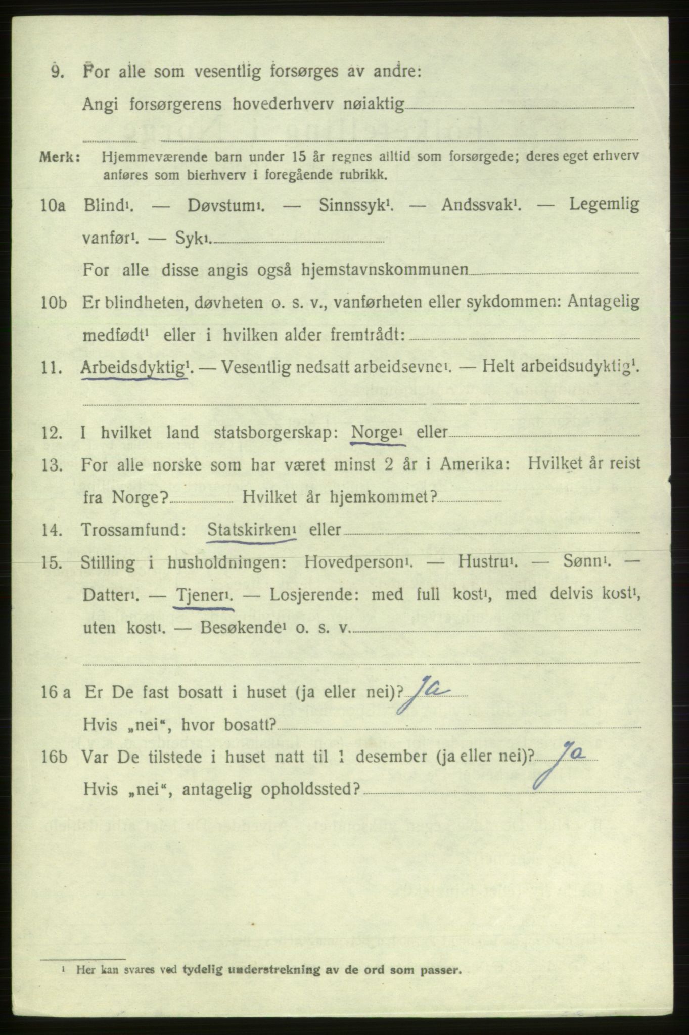 SAB, 1920 census for Etne, 1920, p. 2000