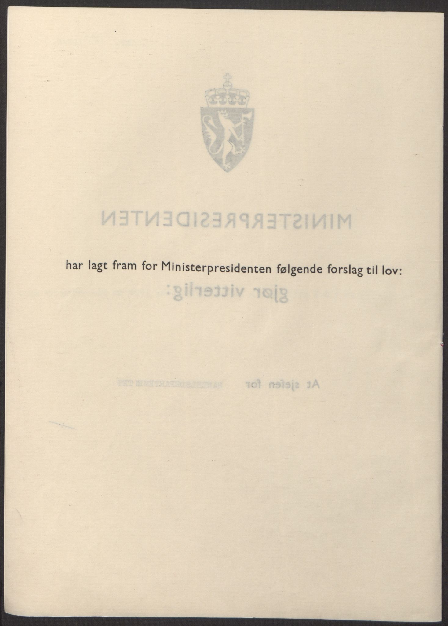 NS-administrasjonen 1940-1945 (Statsrådsekretariatet, de kommisariske statsråder mm), AV/RA-S-4279/D/Db/L0098: Lover II, 1942, p. 152