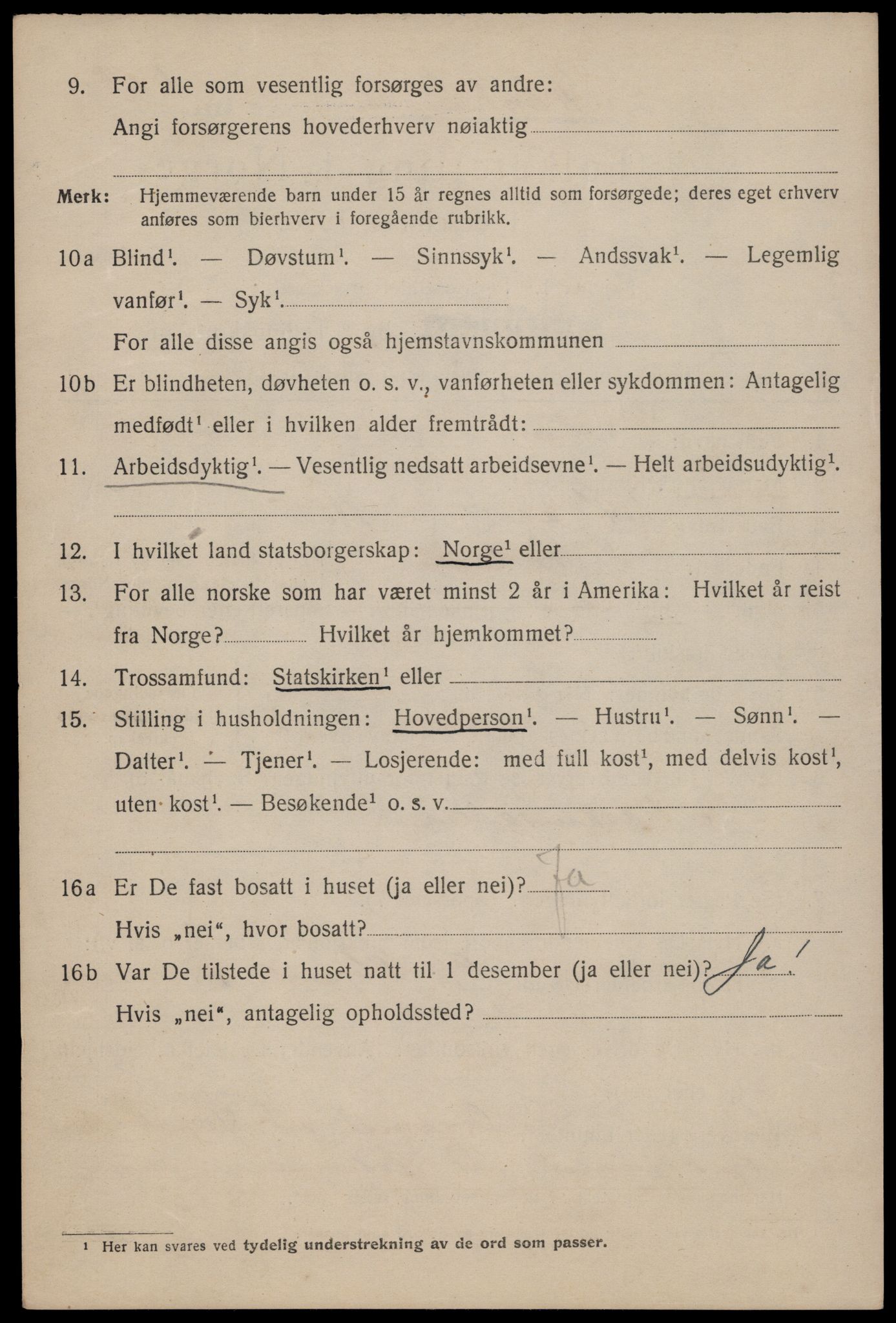 SAT, 1920 census for Trondheim, 1920, p. 97537