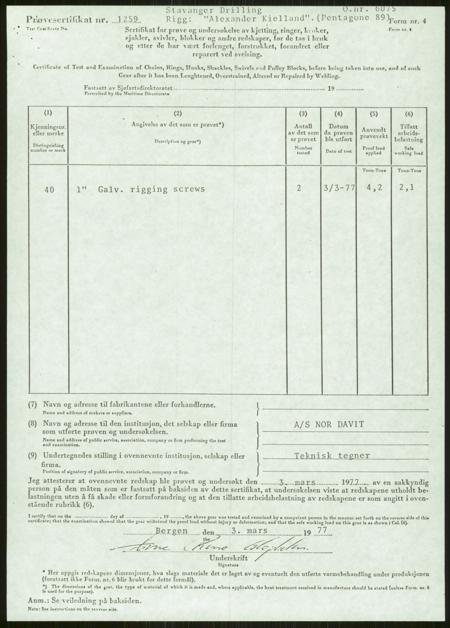 Justisdepartementet, Granskningskommisjonen ved Alexander Kielland-ulykken 27.3.1980, AV/RA-S-1165/D/L0006: A Alexander L. Kielland (Doku.liste + A3-A6, A11-A13, A18-A20-A21, A23, A31 av 31)/Dykkerjournaler, 1980-1981, p. 29