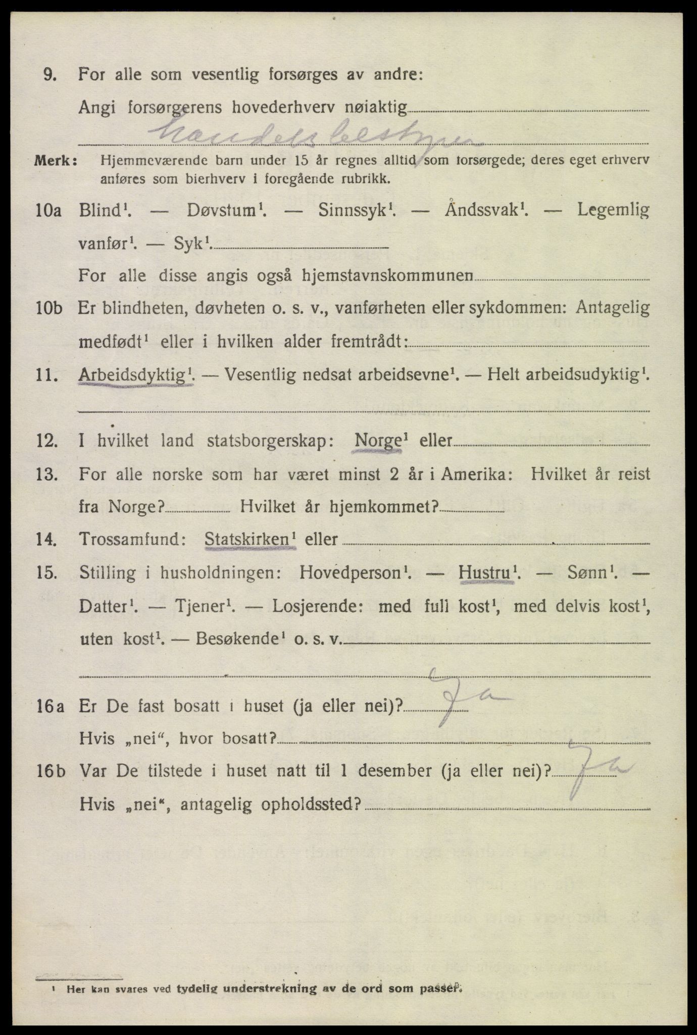 SAK, 1920 census for Gjøvdal, 1920, p. 825