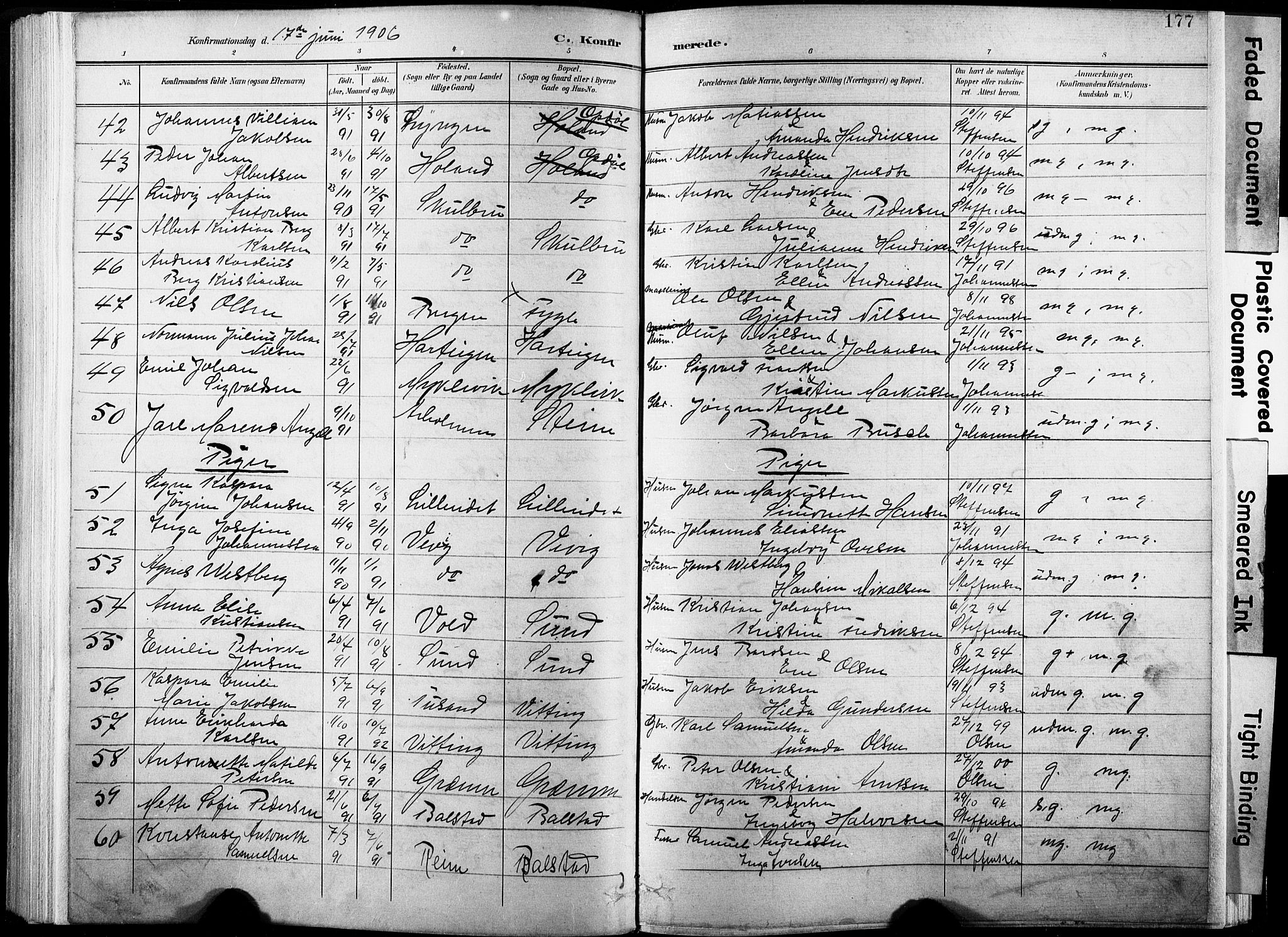 Ministerialprotokoller, klokkerbøker og fødselsregistre - Nordland, SAT/A-1459/881/L1151: Parish register (official) no. 881A04, 1899-1907, p. 177