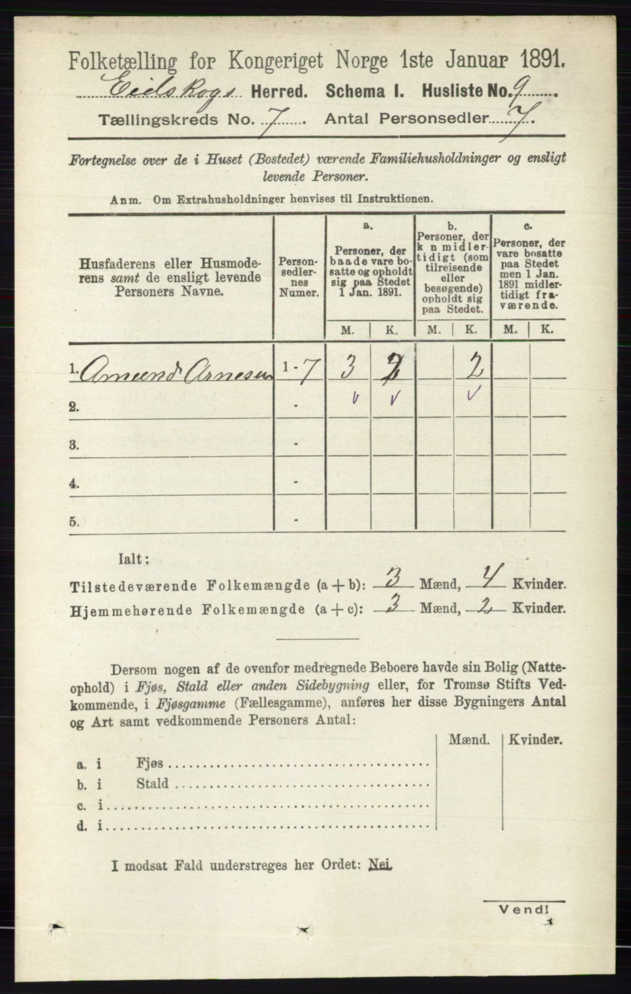 RA, 1891 census for 0420 Eidskog, 1891, p. 3559