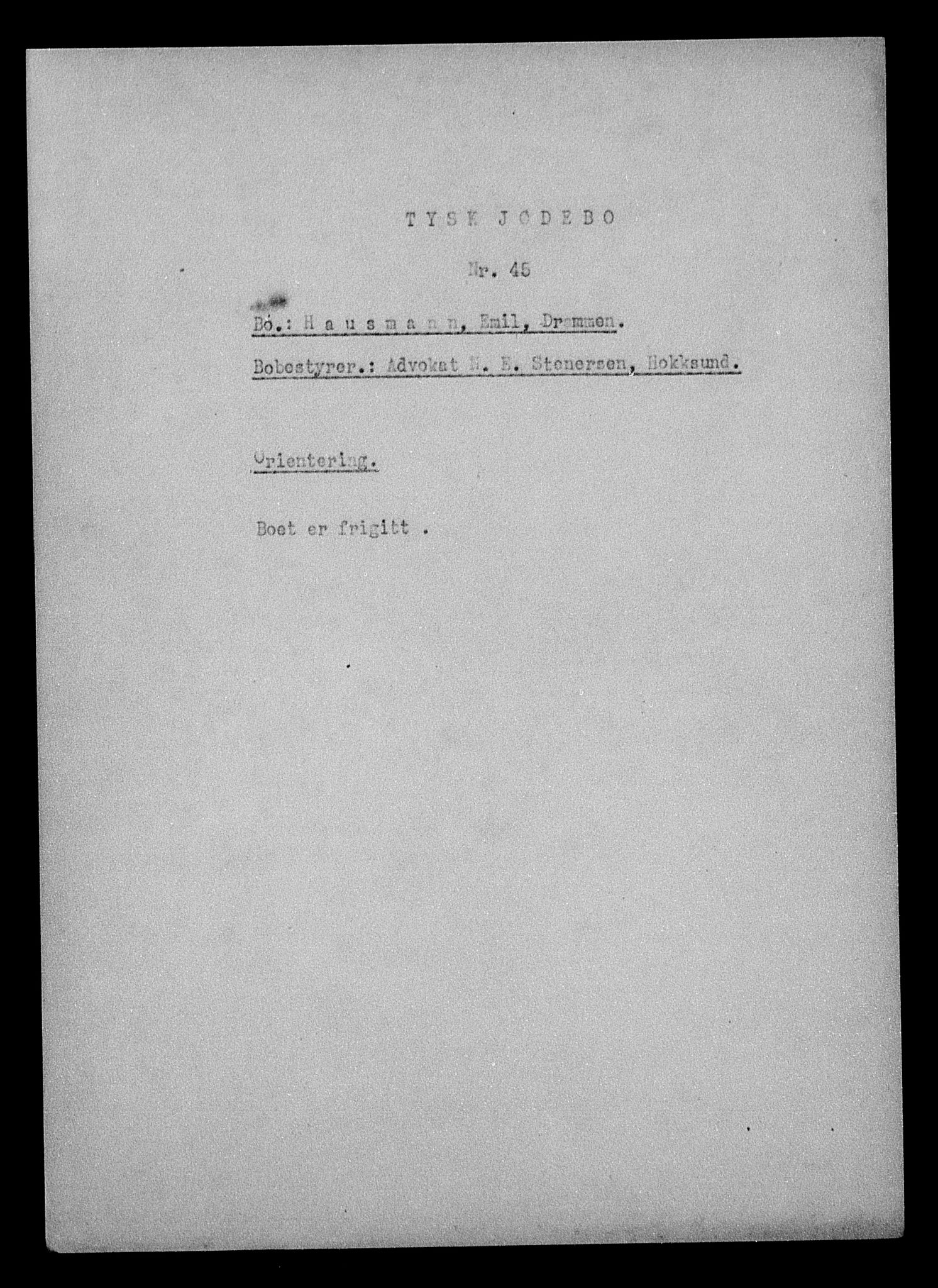 Justisdepartementet, Tilbakeføringskontoret for inndratte formuer, AV/RA-S-1564/H/Hc/Hcd/L0999: --, 1945-1947, p. 15