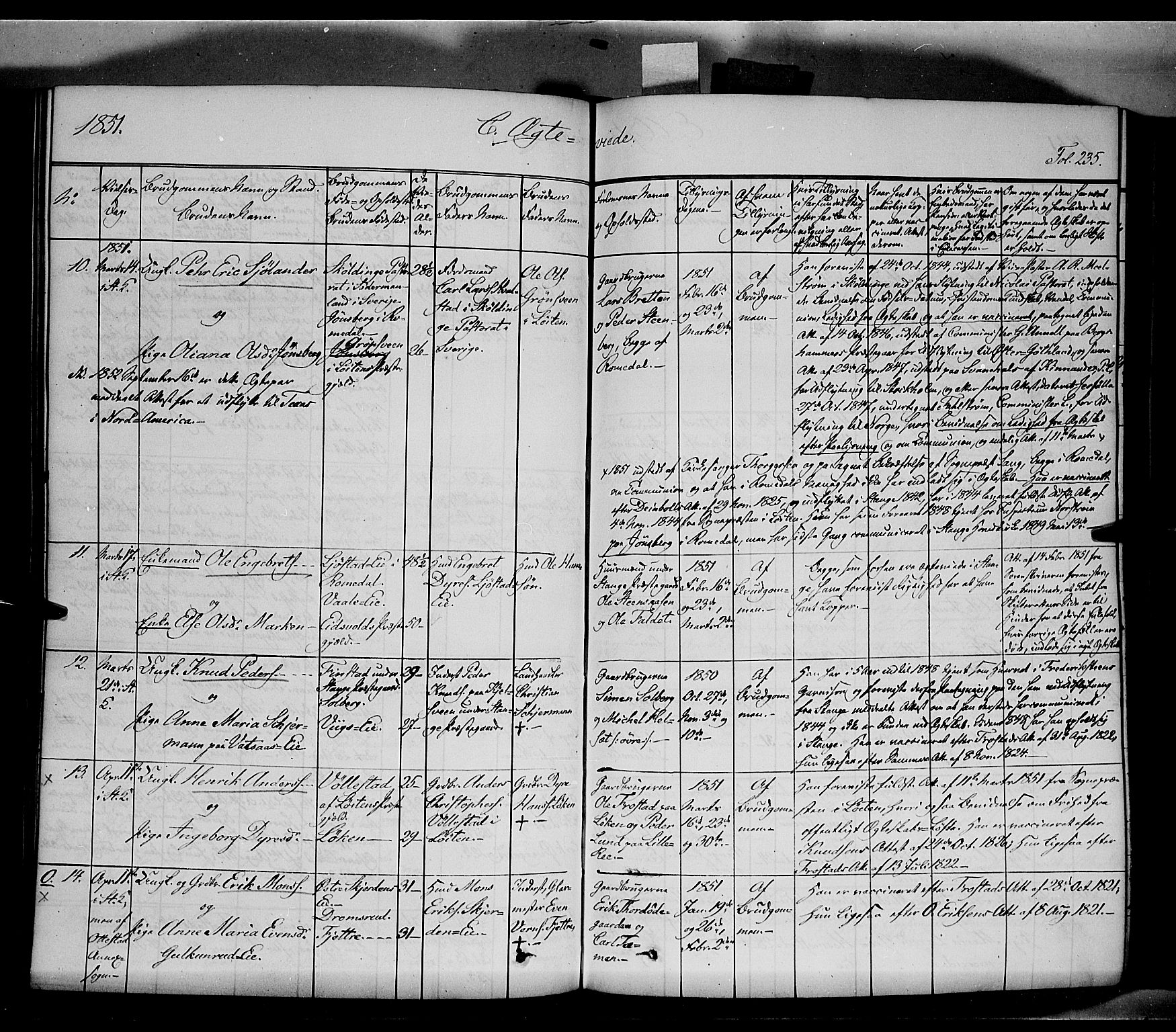 Stange prestekontor, AV/SAH-PREST-002/K/L0011: Parish register (official) no. 11, 1846-1852, p. 235