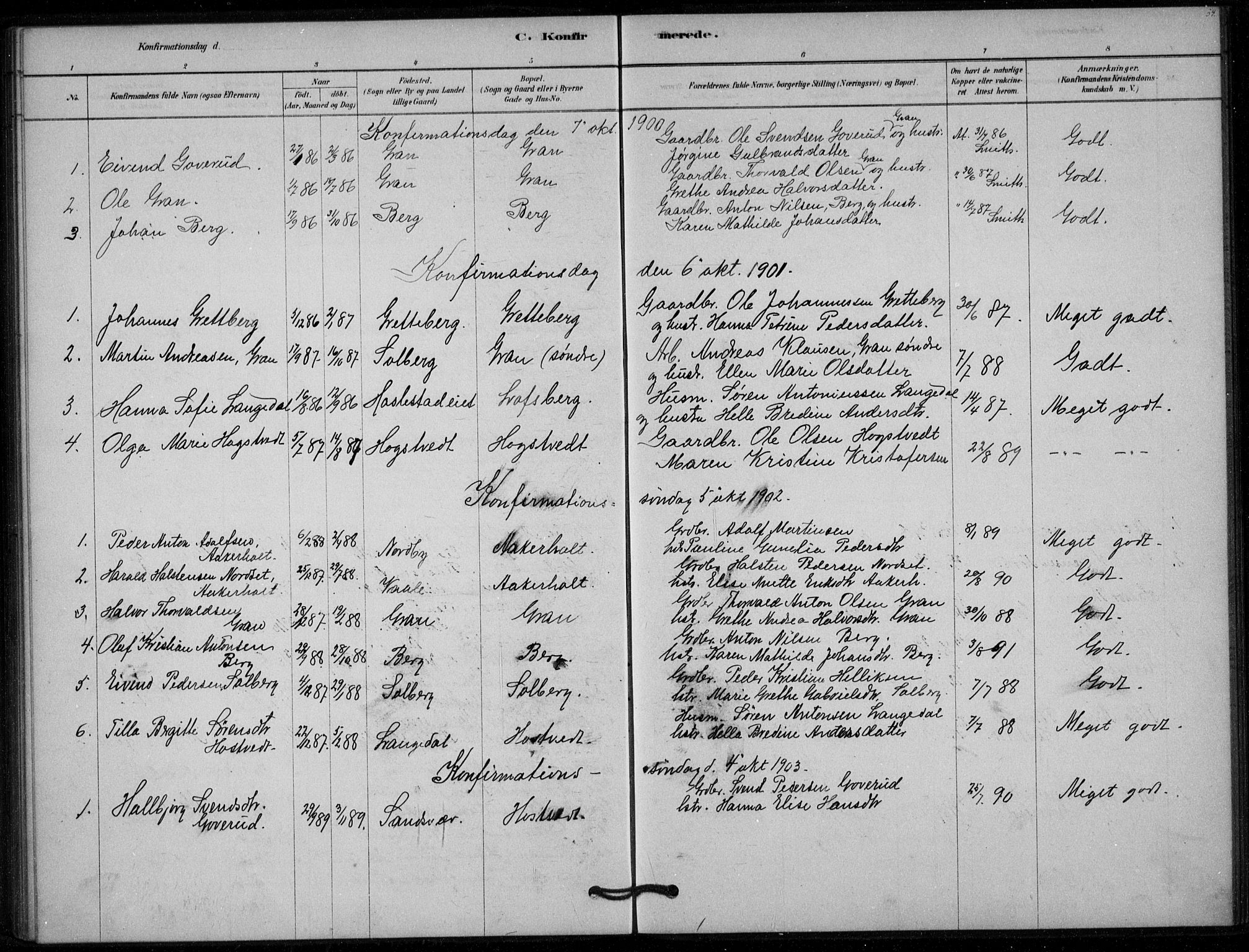 Hof kirkebøker, SAKO/A-64/G/Gb/L0002: Parish register (copy) no. II 2, 1878-1902