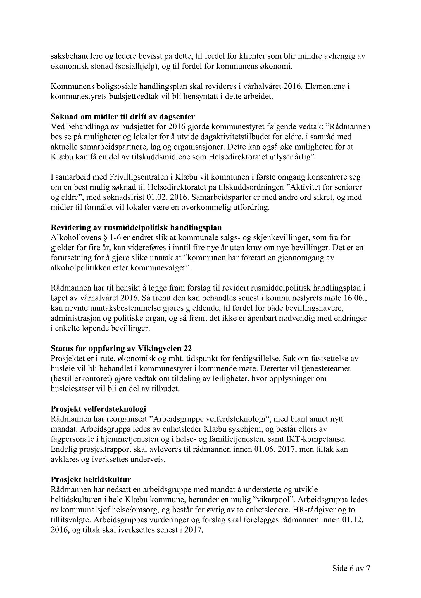 Klæbu Kommune, TRKO/KK/05-UOm/L007: Utvalg for omsorg - Møtedokumenter, 2016, p. 110