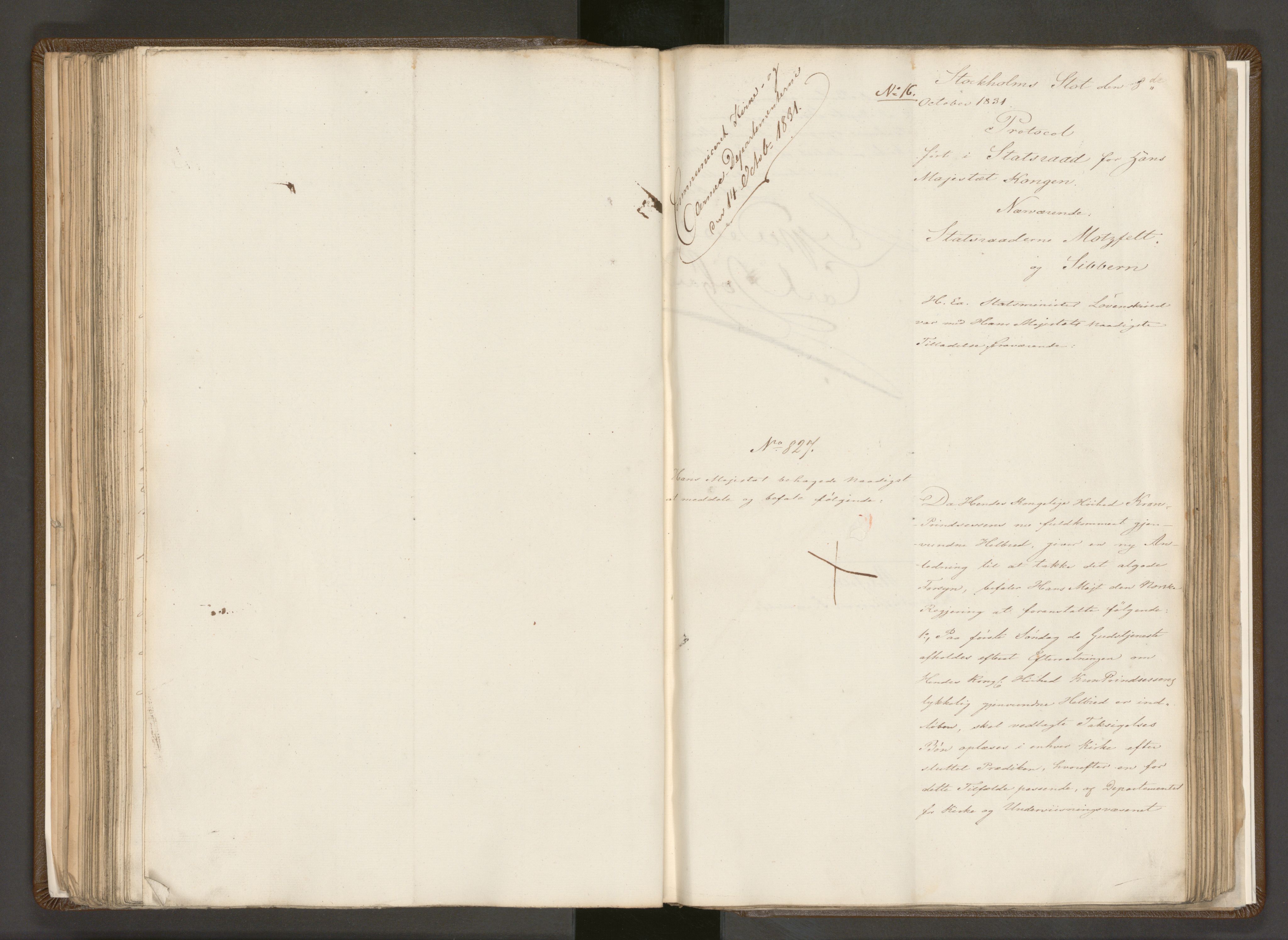 Statsrådssekretariatet, AV/RA-S-1001/A/Ab/L0033: Kgl. res. nr.  513-1088, 2. halvår, 1831