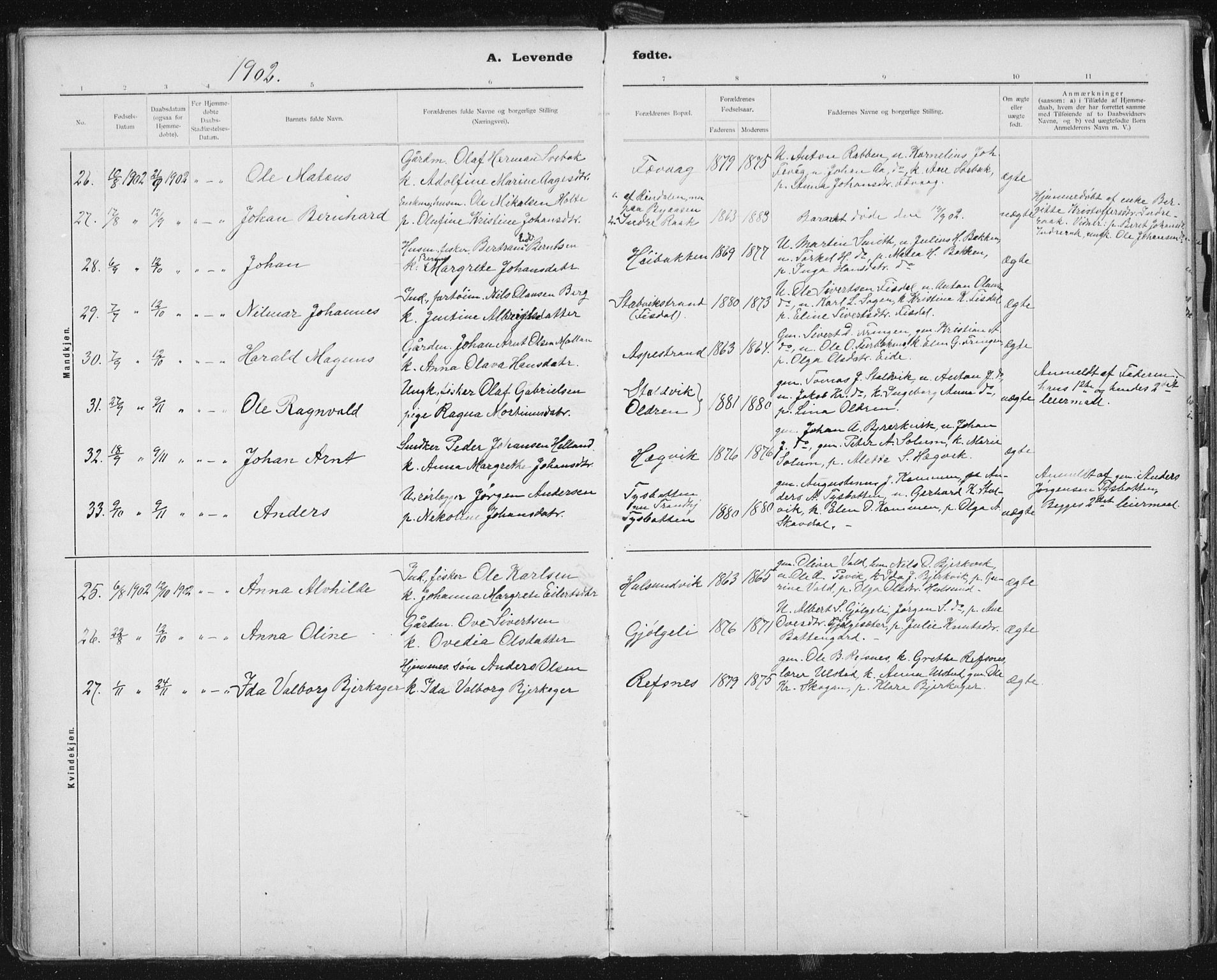 Ministerialprotokoller, klokkerbøker og fødselsregistre - Sør-Trøndelag, SAT/A-1456/653/L0660: Parish register (copy) no. 653C04, 1894-1919