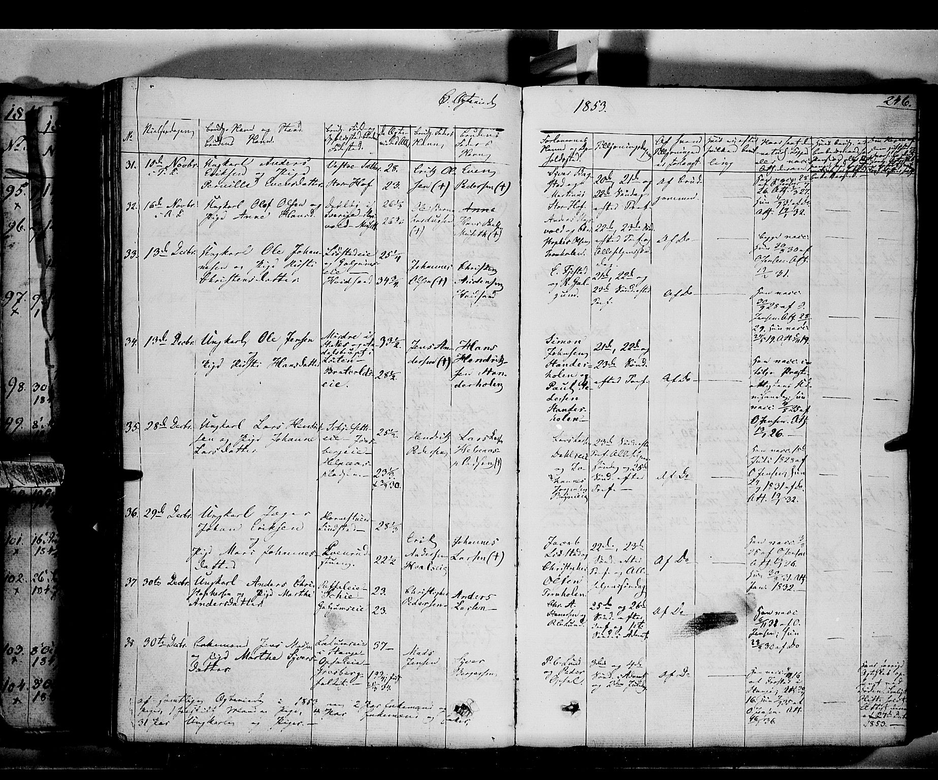 Romedal prestekontor, SAH/PREST-004/K/L0004: Parish register (official) no. 4, 1847-1861, p. 246