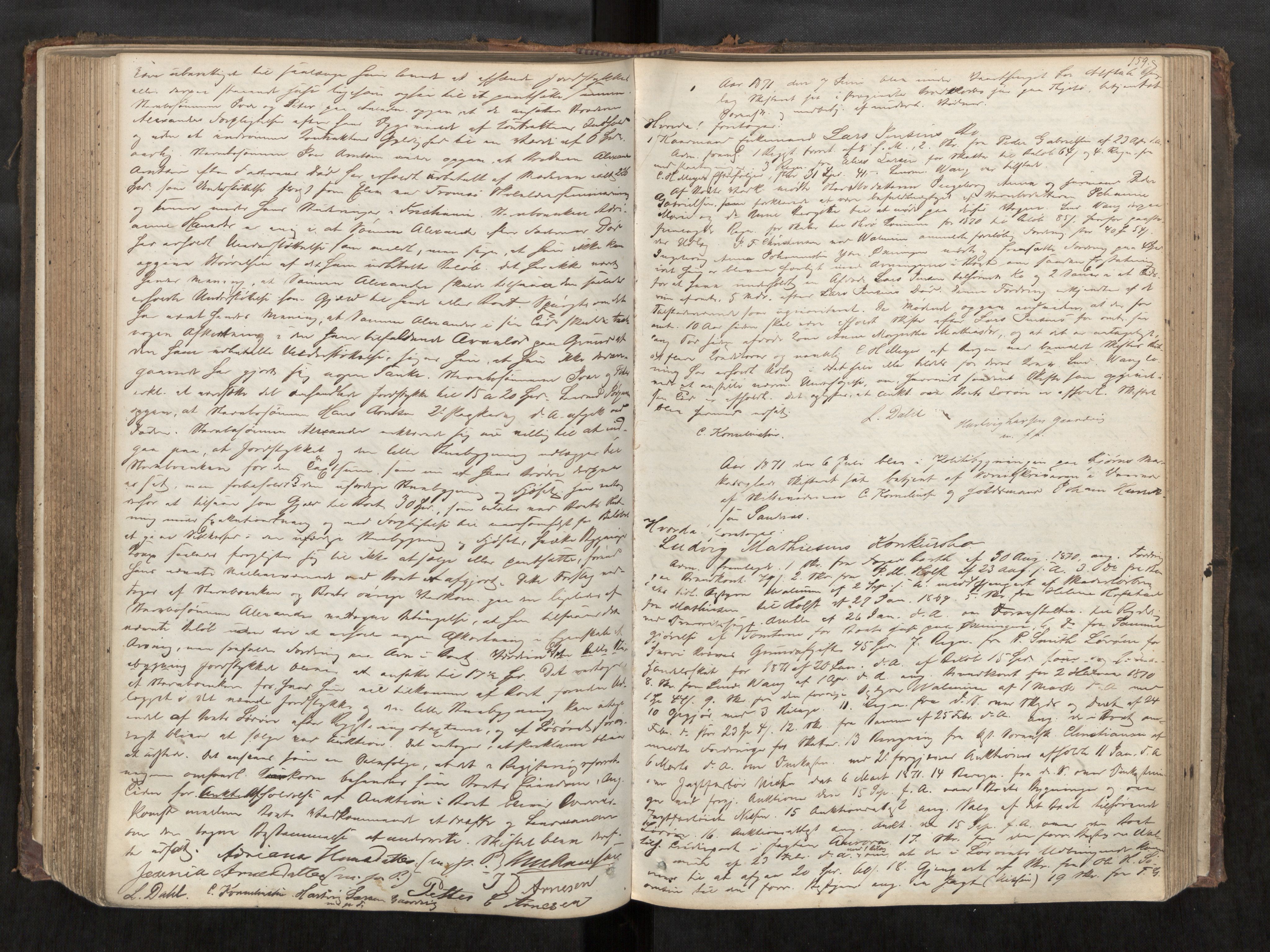 Søndre Helgeland sorenskriveri, AV/SAT-A-4575/1/3/3B/L0001: Skiftebehandlingsprotokoll, 1862-1879, p. 159