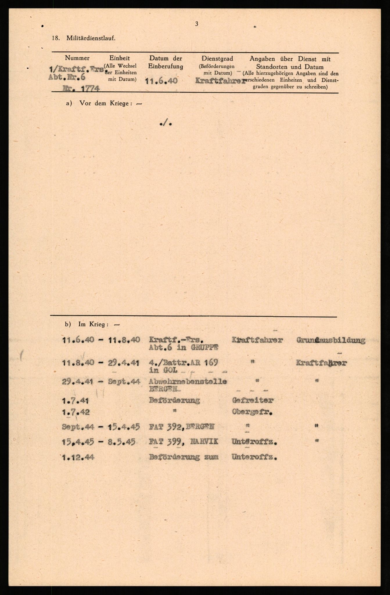 Forsvaret, Forsvarets overkommando II, AV/RA-RAFA-3915/D/Db/L0036: CI Questionaires. Tyske okkupasjonsstyrker i Norge. Tyskere., 1945-1946, p. 508