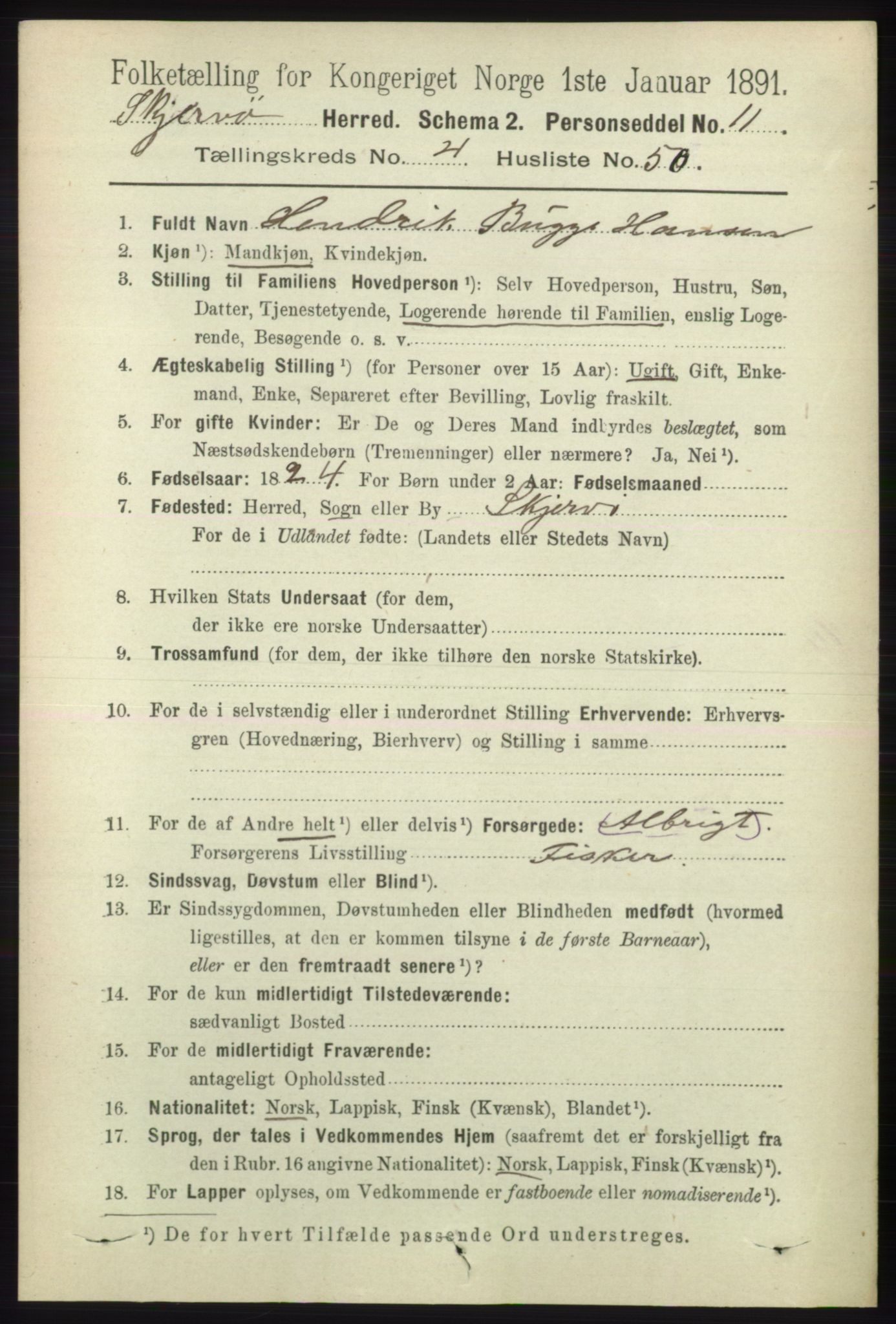 RA, 1891 census for 1941 Skjervøy, 1891, p. 2702