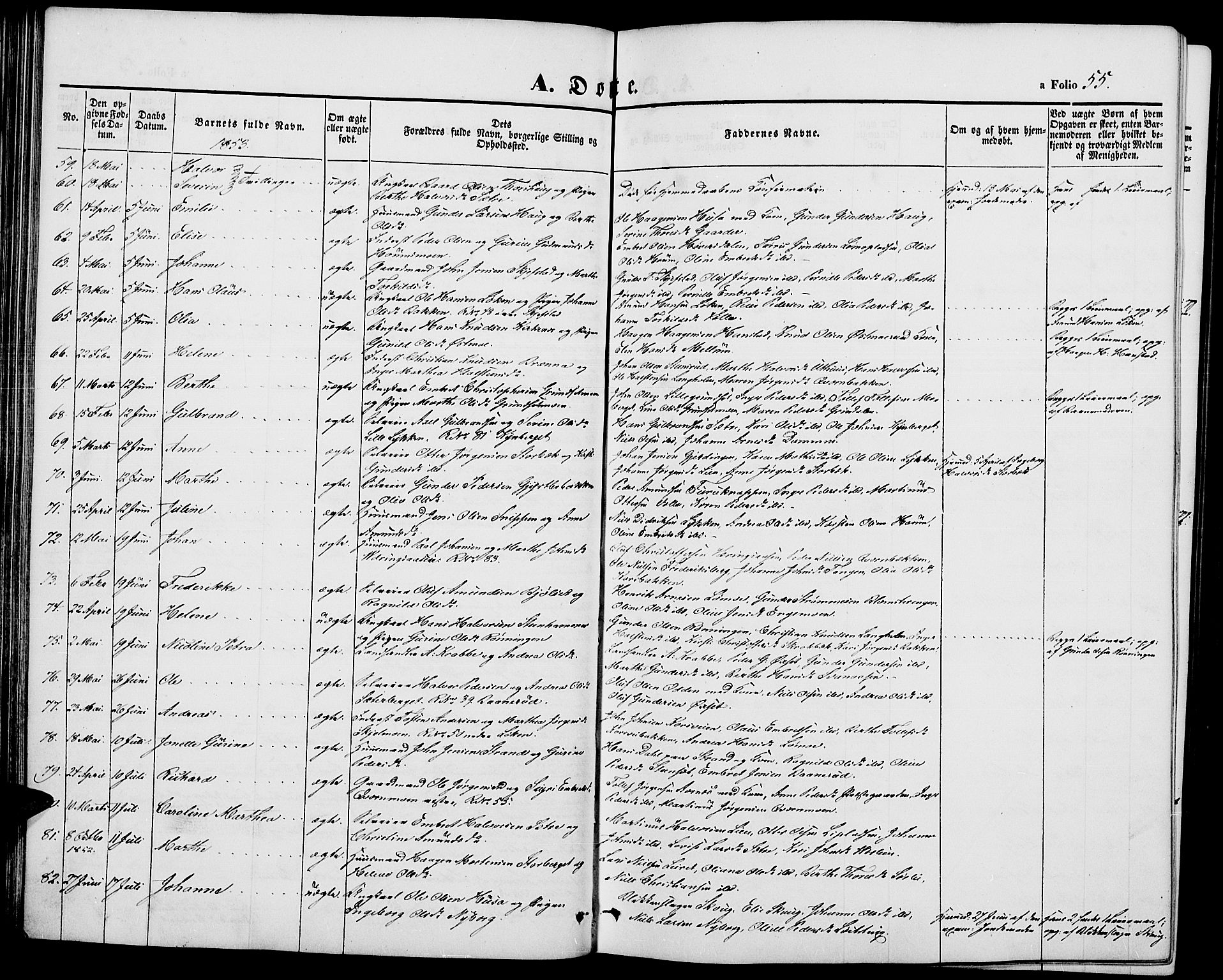Elverum prestekontor, AV/SAH-PREST-044/H/Ha/Hab/L0002: Parish register (copy) no. 2, 1845-1855, p. 55