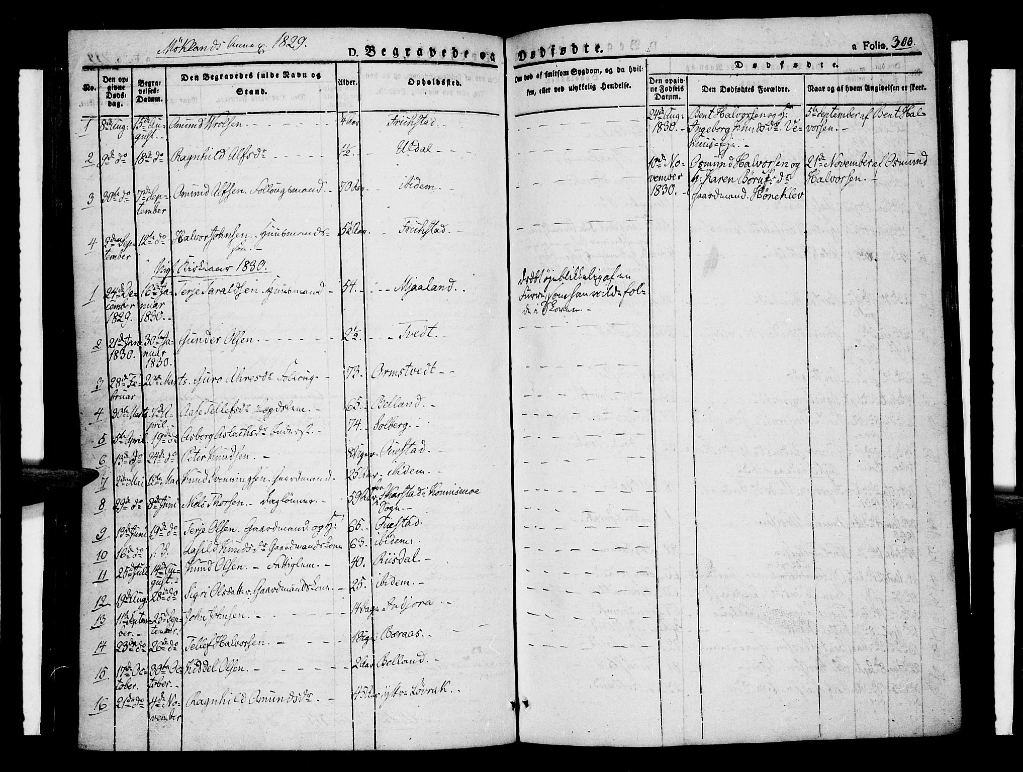 Åmli sokneprestkontor, SAK/1111-0050/F/Fa/Fac/L0007: Parish register (official) no. A 7 /2, 1829-1851, p. 300