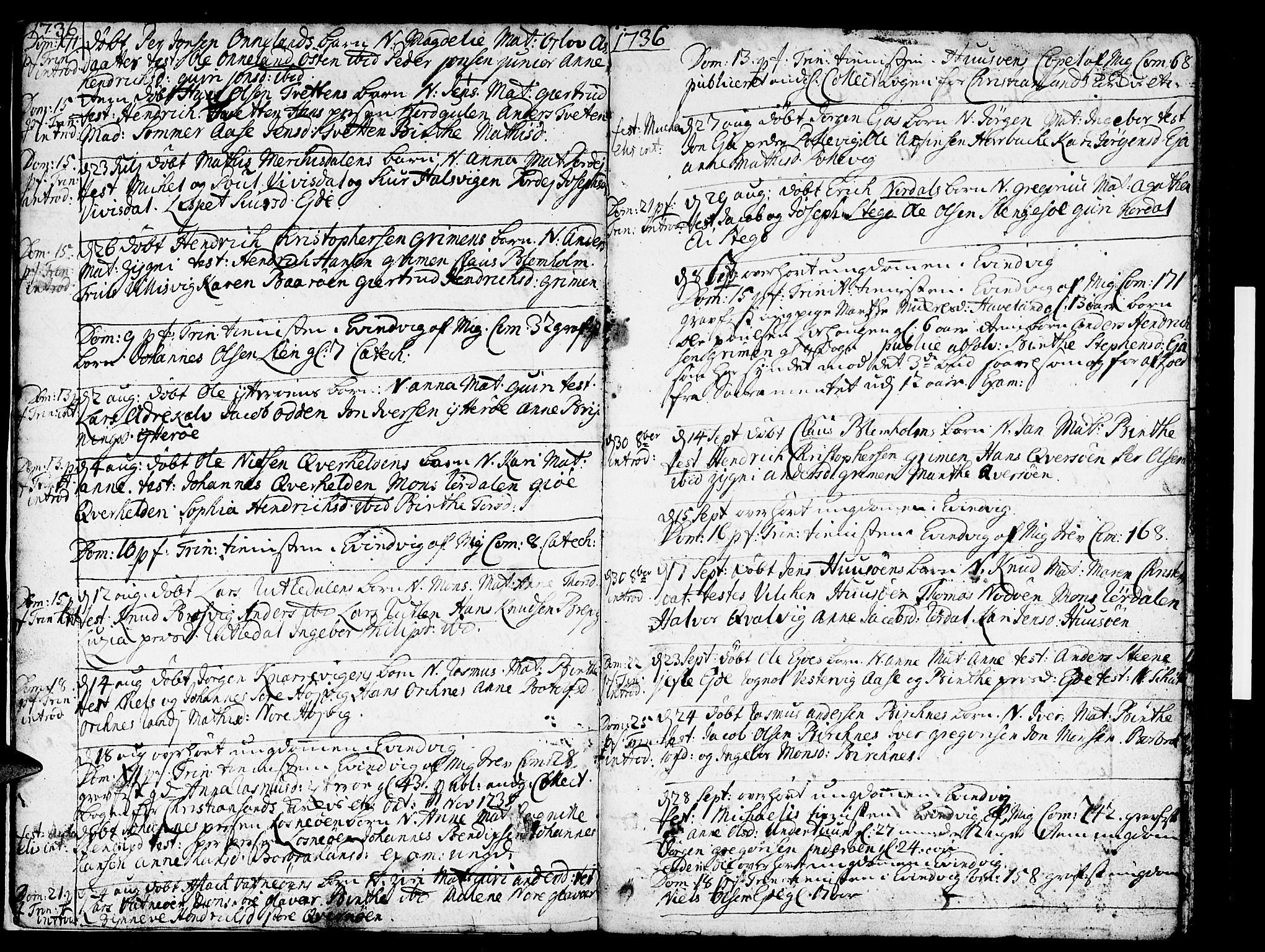Gulen sokneprestembete, SAB/A-80201/H/Haa/Haaa/L0011: Parish register (official) no. A 11, 1736-1749, p. 6