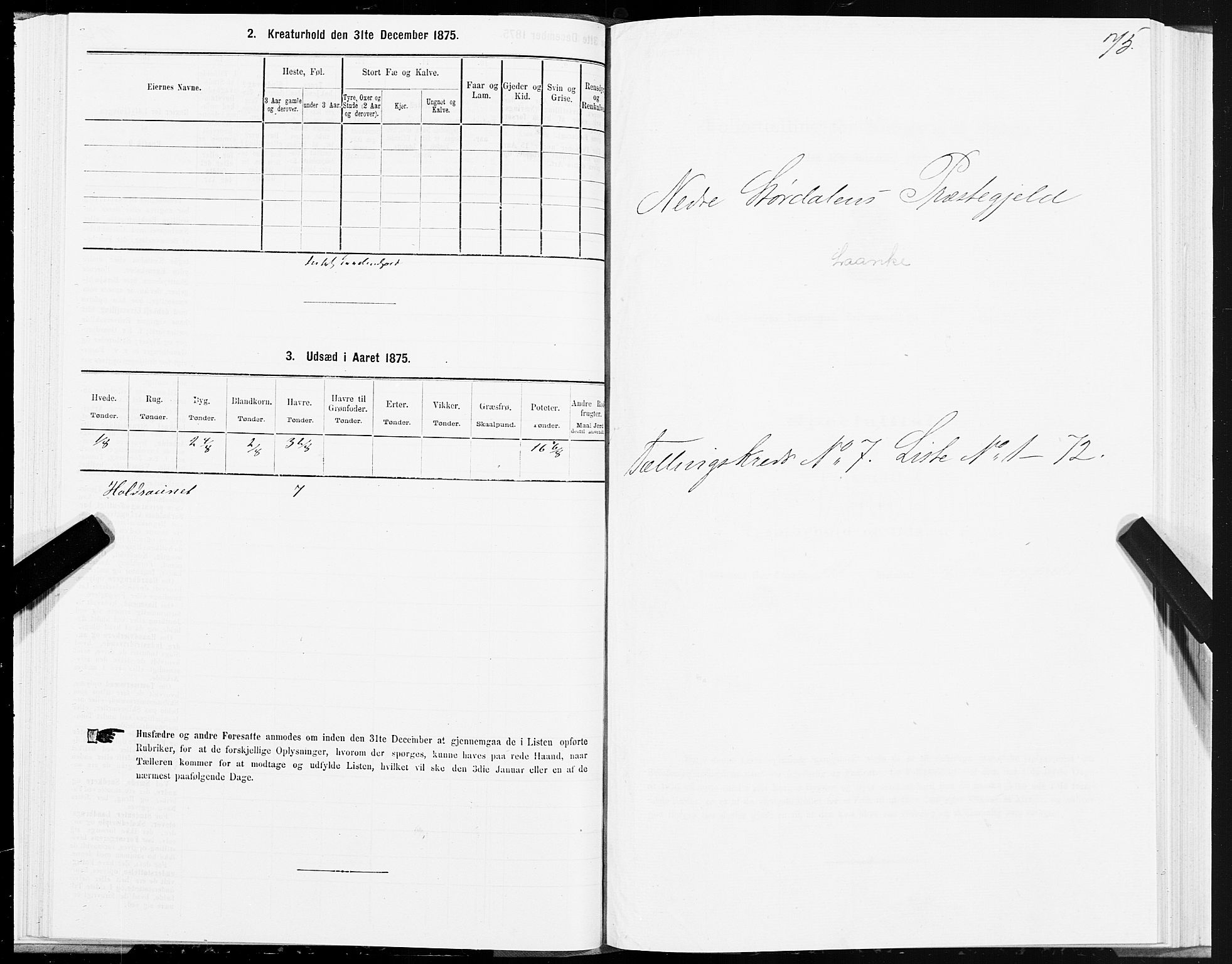 SAT, 1875 census for 1714P Nedre Stjørdal, 1875, p. 3075