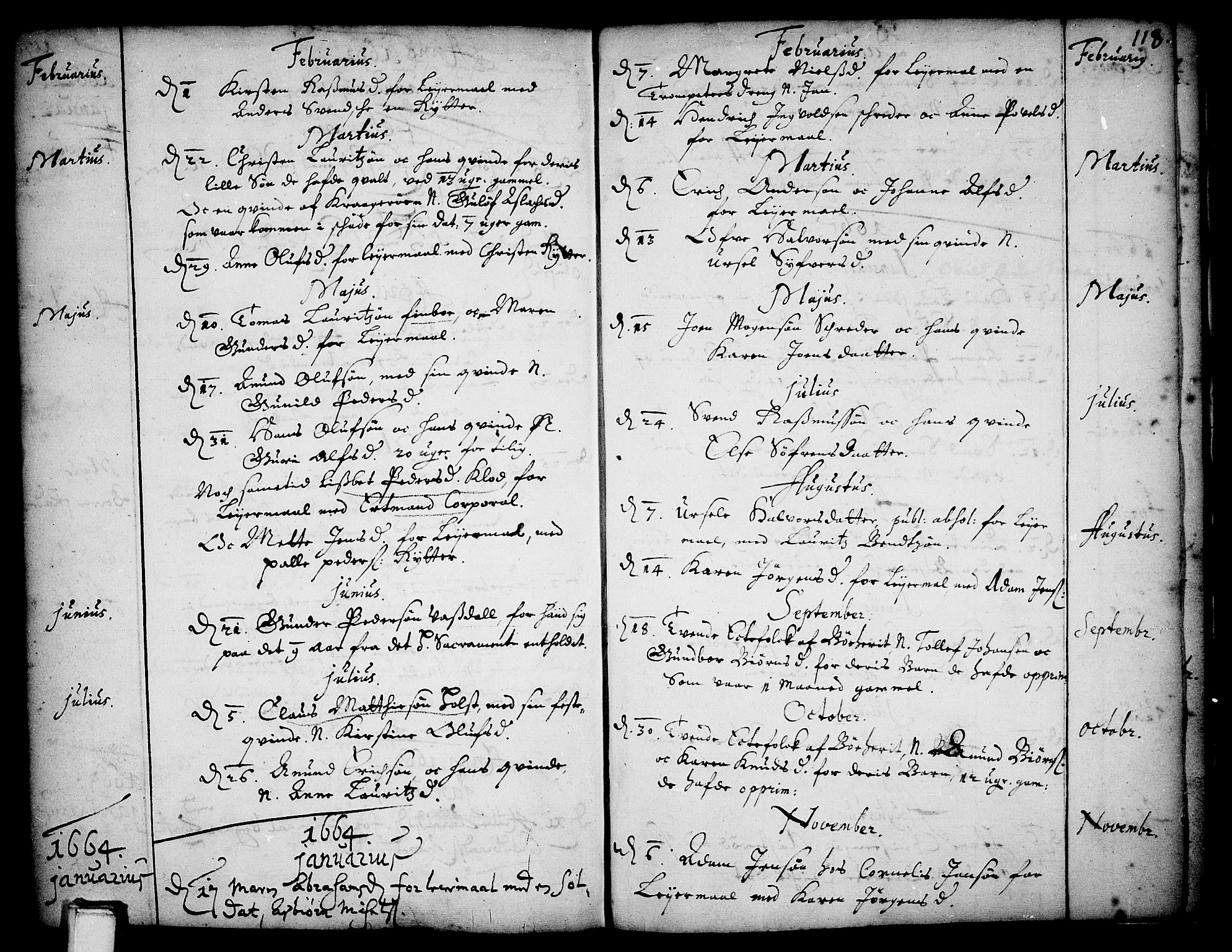 Skien kirkebøker, SAKO/A-302/F/Fa/L0001: Parish register (official) no. 1, 1659-1679, p. 118