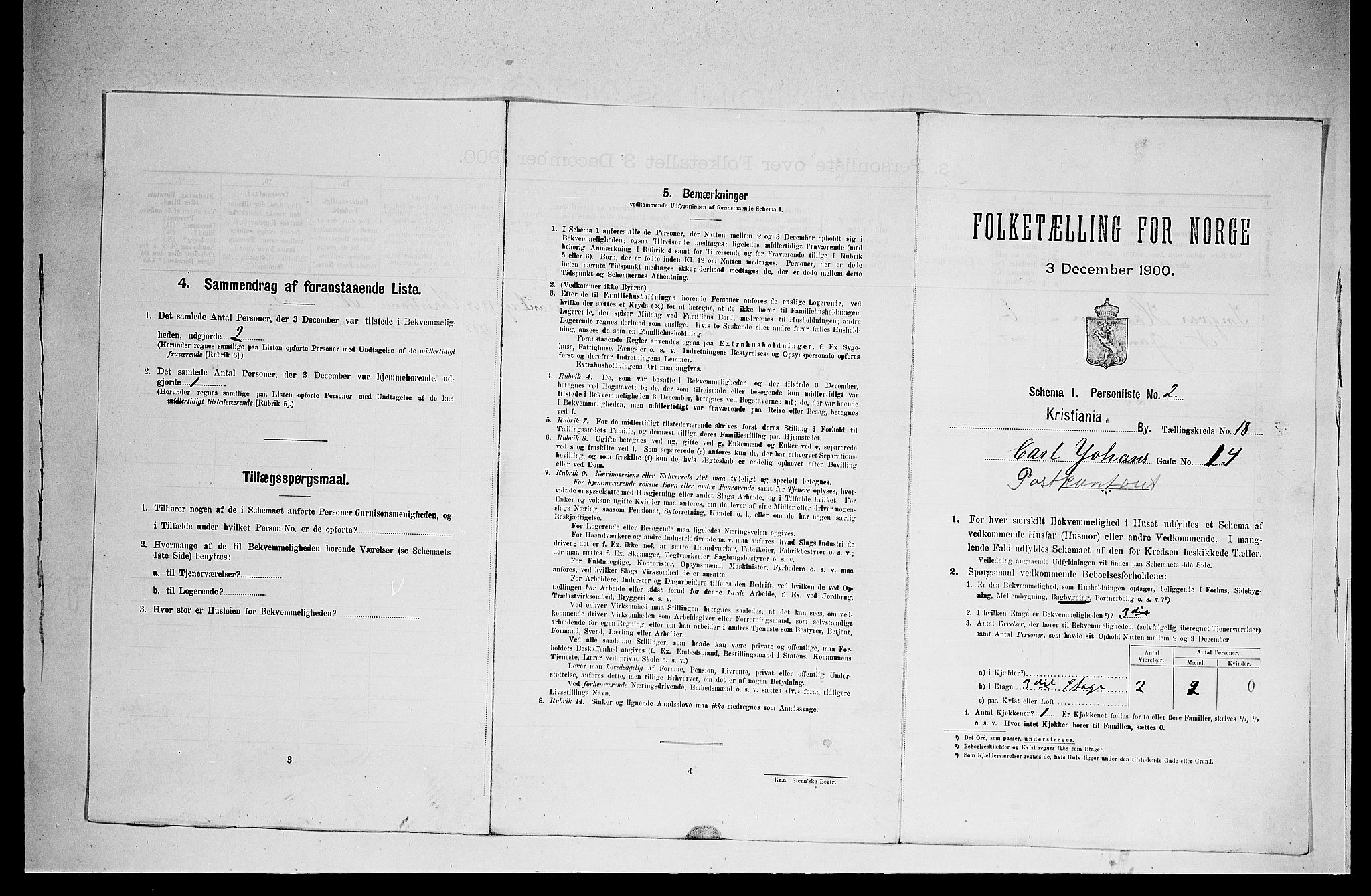 SAO, 1900 census for Kristiania, 1900, p. 11396