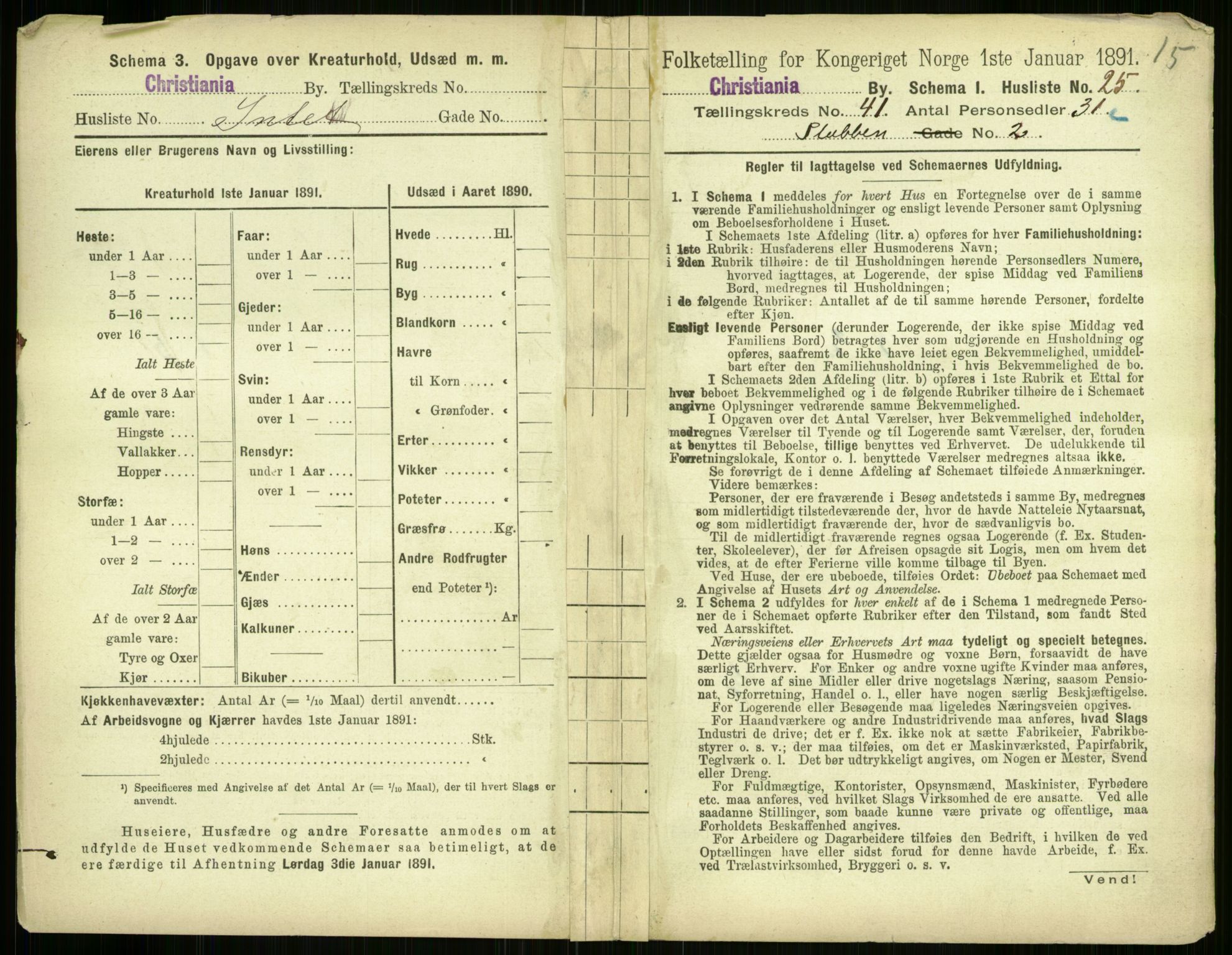 RA, 1891 census for 0301 Kristiania, 1891, p. 23721