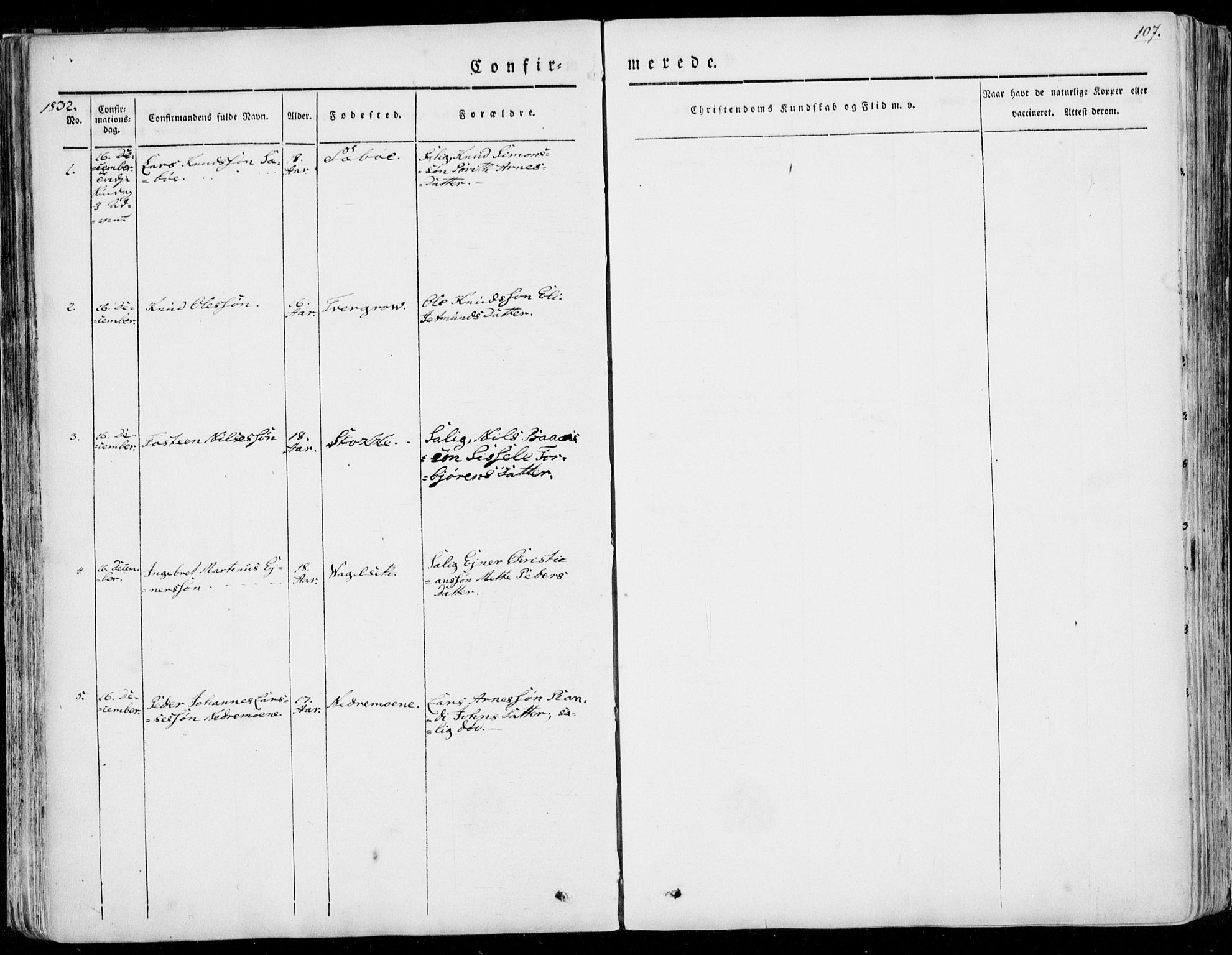 Ministerialprotokoller, klokkerbøker og fødselsregistre - Møre og Romsdal, SAT/A-1454/515/L0208: Parish register (official) no. 515A04, 1830-1846, p. 107